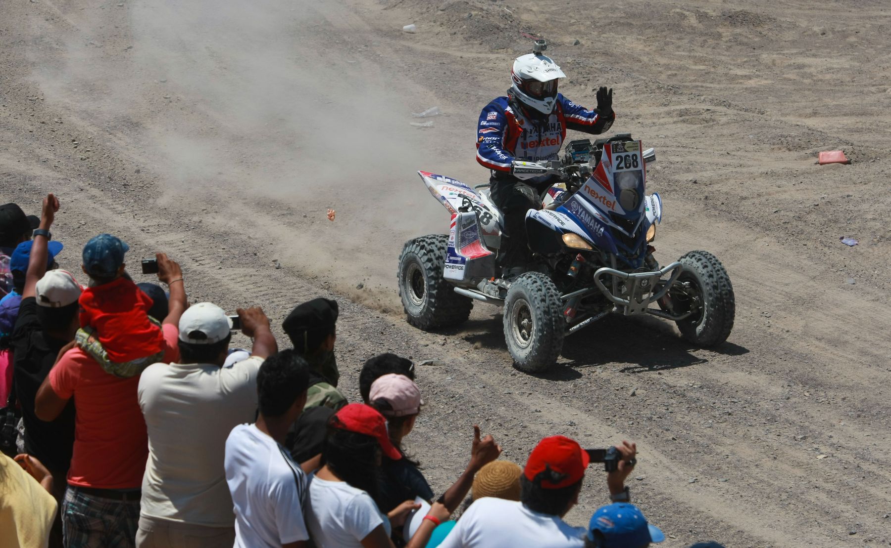 NASCA, PERÚ - ENERO 07. Rally Dakar Tercera etapa en la ciudad de Nasca 2013.Foto: ANDINA/Jack Ramón