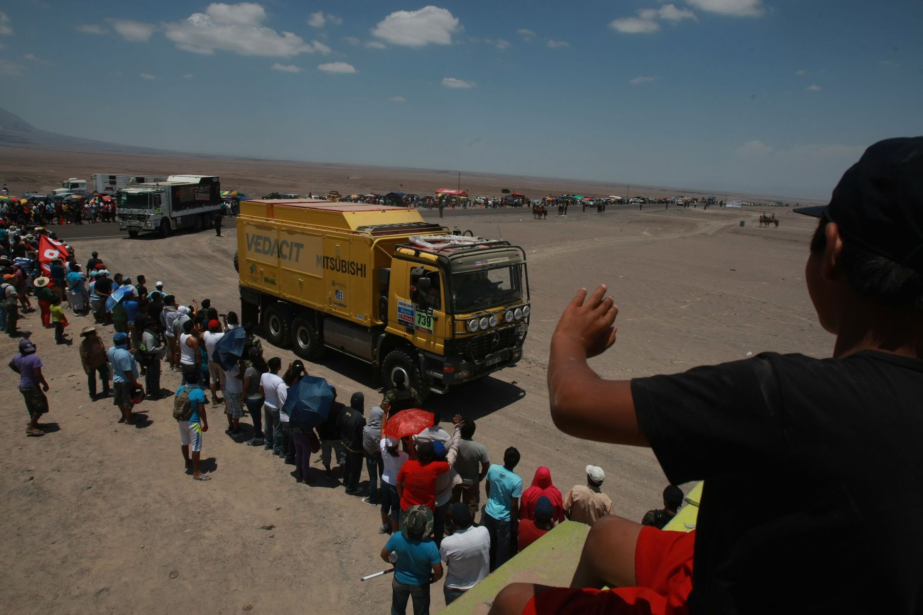 NASCA, PERÚ - ENERO 07. Rally Dakar Tercera etapa en la ciudad de Nasca 2013.Foto: ANDINA/Jack Ramón