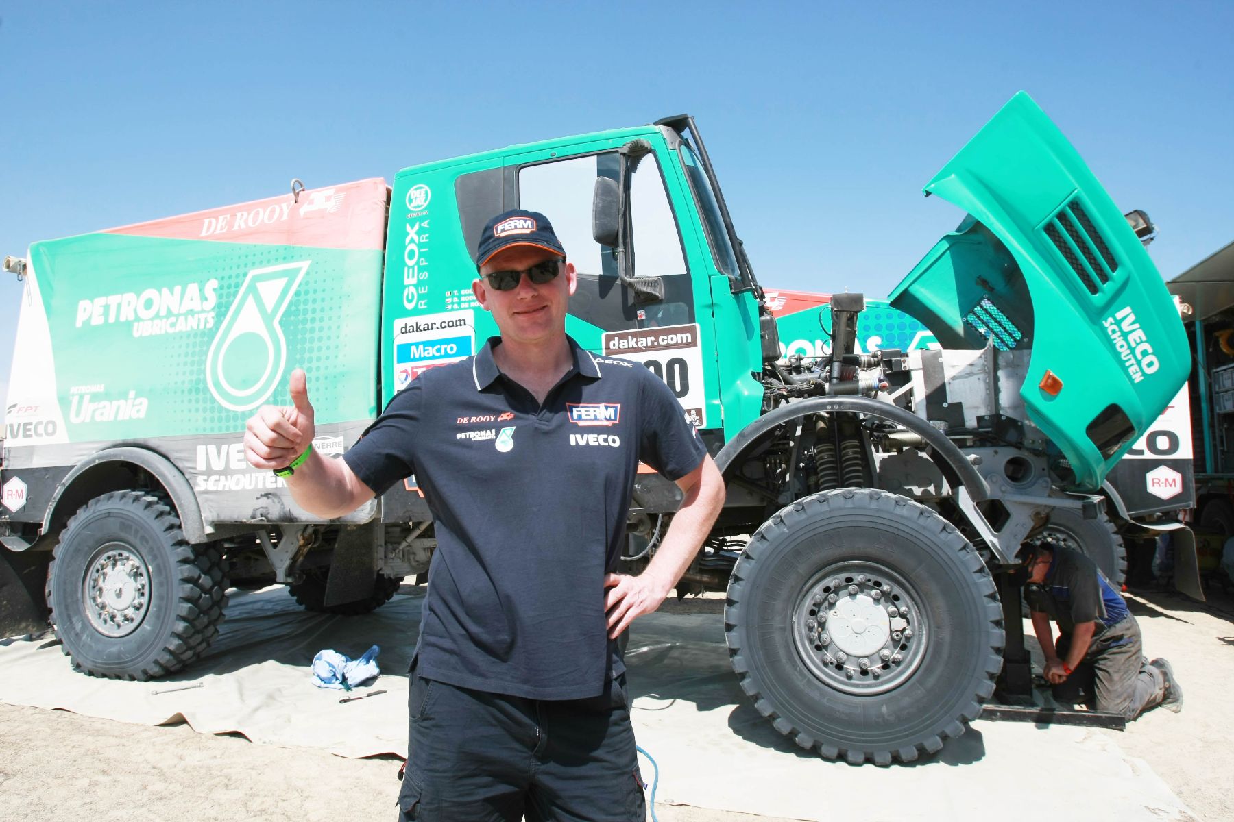 NASCA, PERÚ - ENERO 08. Entrevista al piloto holandes, Gerard de Rooy que participan en el Rally Dakar  2013.Foto: ANDINA/Jack Ramón