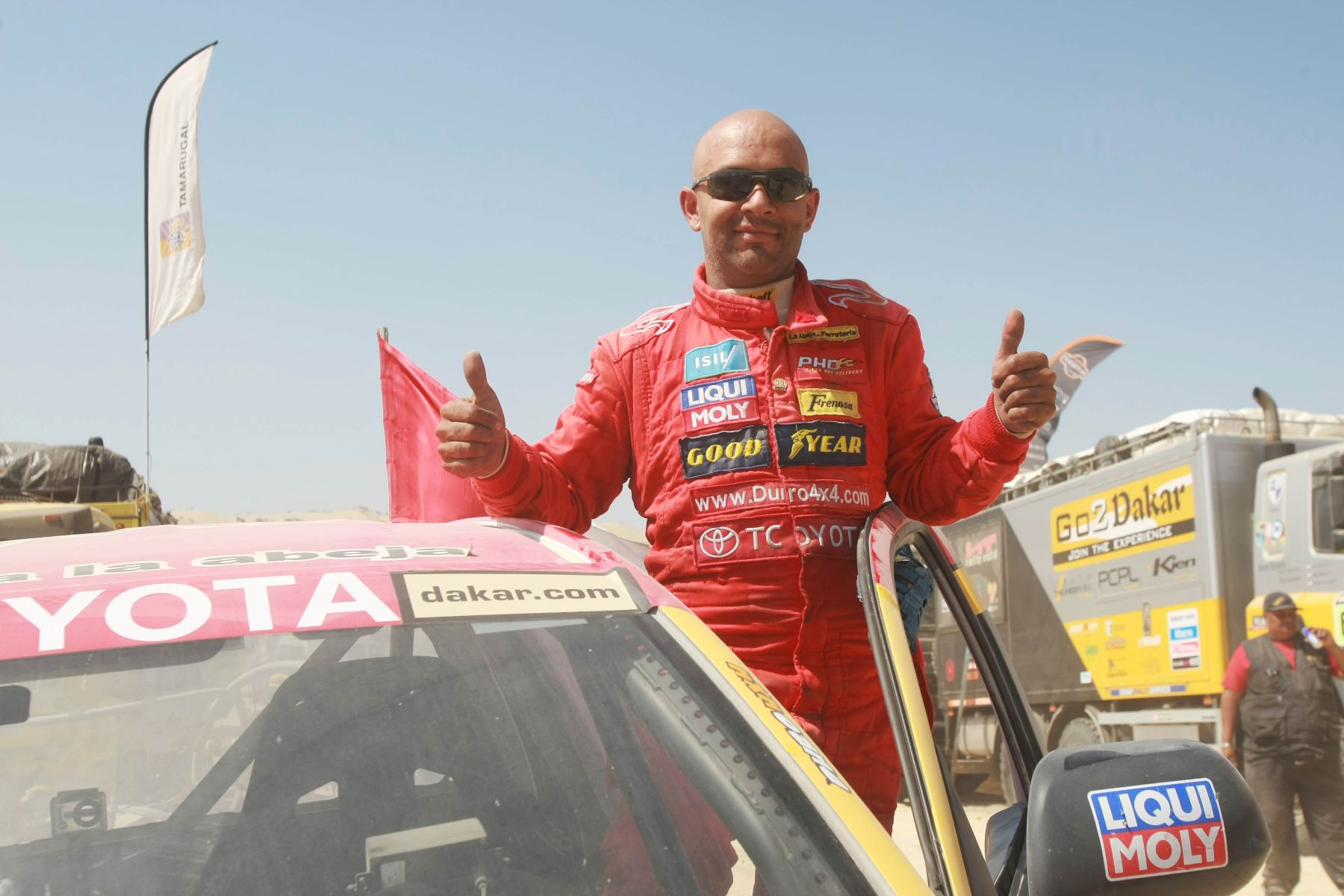 NASCA, PERÚ - ENERO 08. Entrevista al piloto peruano,Diego Weber que participan en el Rally Dakar  2013.Foto: ANDINA/Jack Ramón