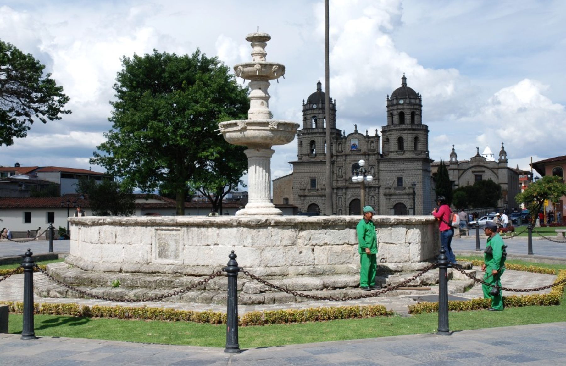 CAJAMARCA, PERÚ-ENERO 19. Histórica pileta de la plaza Mayor de Cajamarca. Foto: ANDINA/Eduard Lozano.