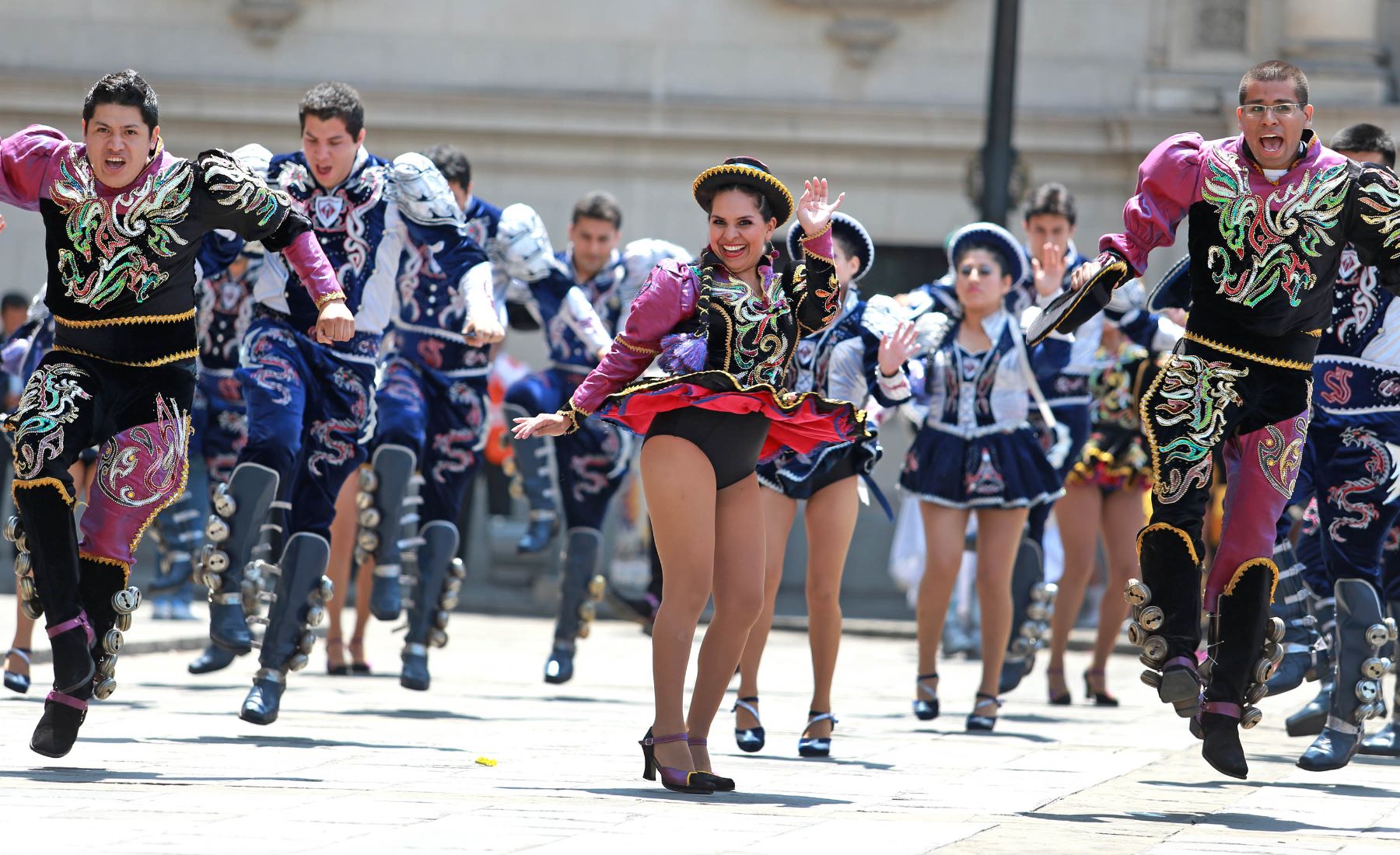 LIMA, PERÚ- ENERO 19. Carnaval Internacional de Tacna en el Patio de Honor de Palacio de Gobierno. Foto: ANDINA/Carlos Lezama.