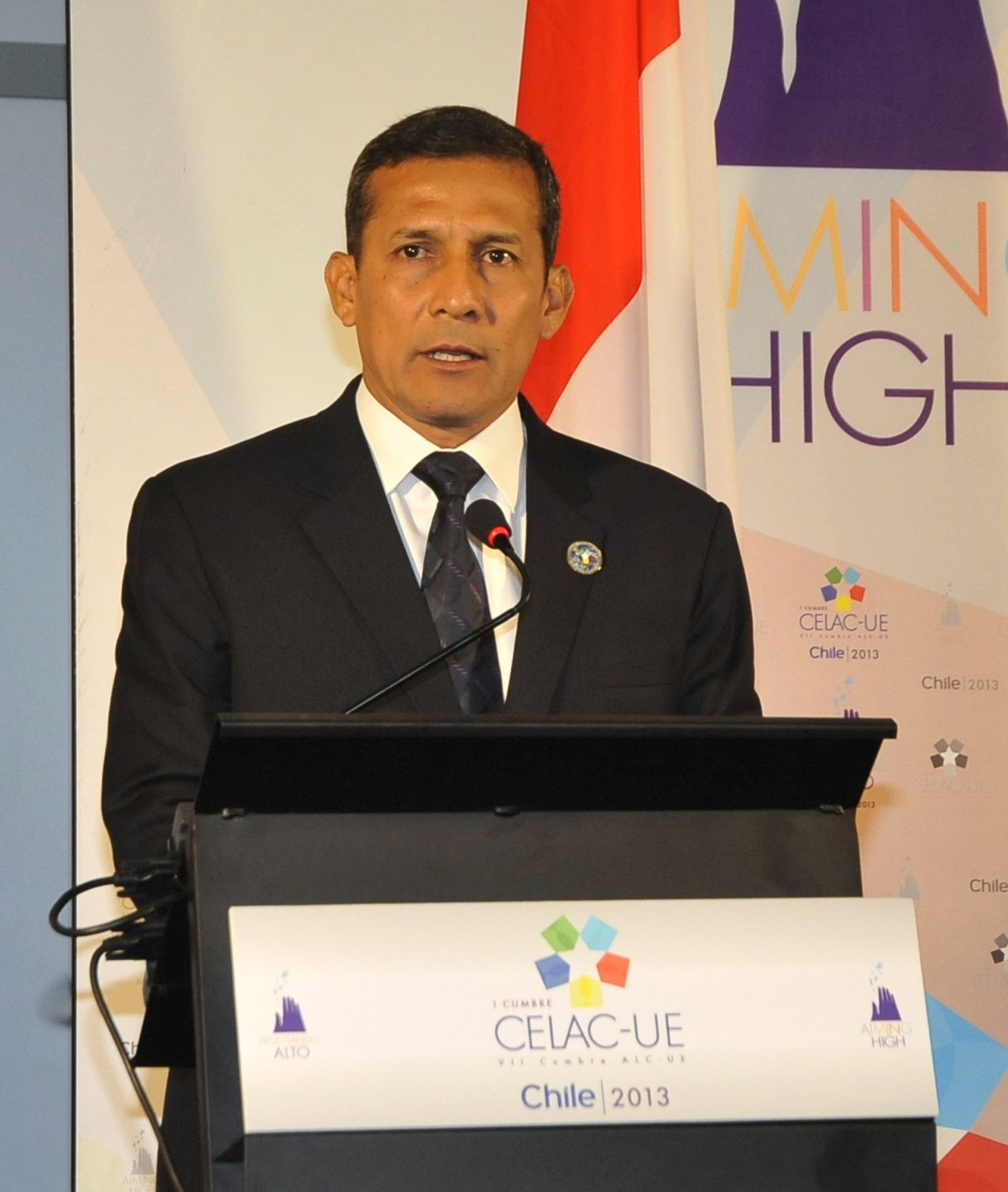 SANTIAGO, CHILE - ENERO 27. Presidente Ollanta Humala en la cumbre Celac-Unión Europea en Santiago de Chile. Foto: ANDINA/Prensa Presidencia
