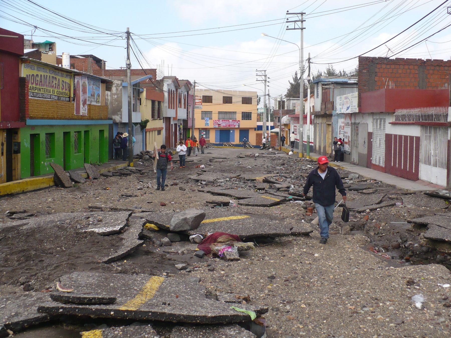 Arequipa, Perú - Febrero 09. Lluvias dejaron serios daños en Arequipa. Foto: ANDINA/Rocío Méndez.