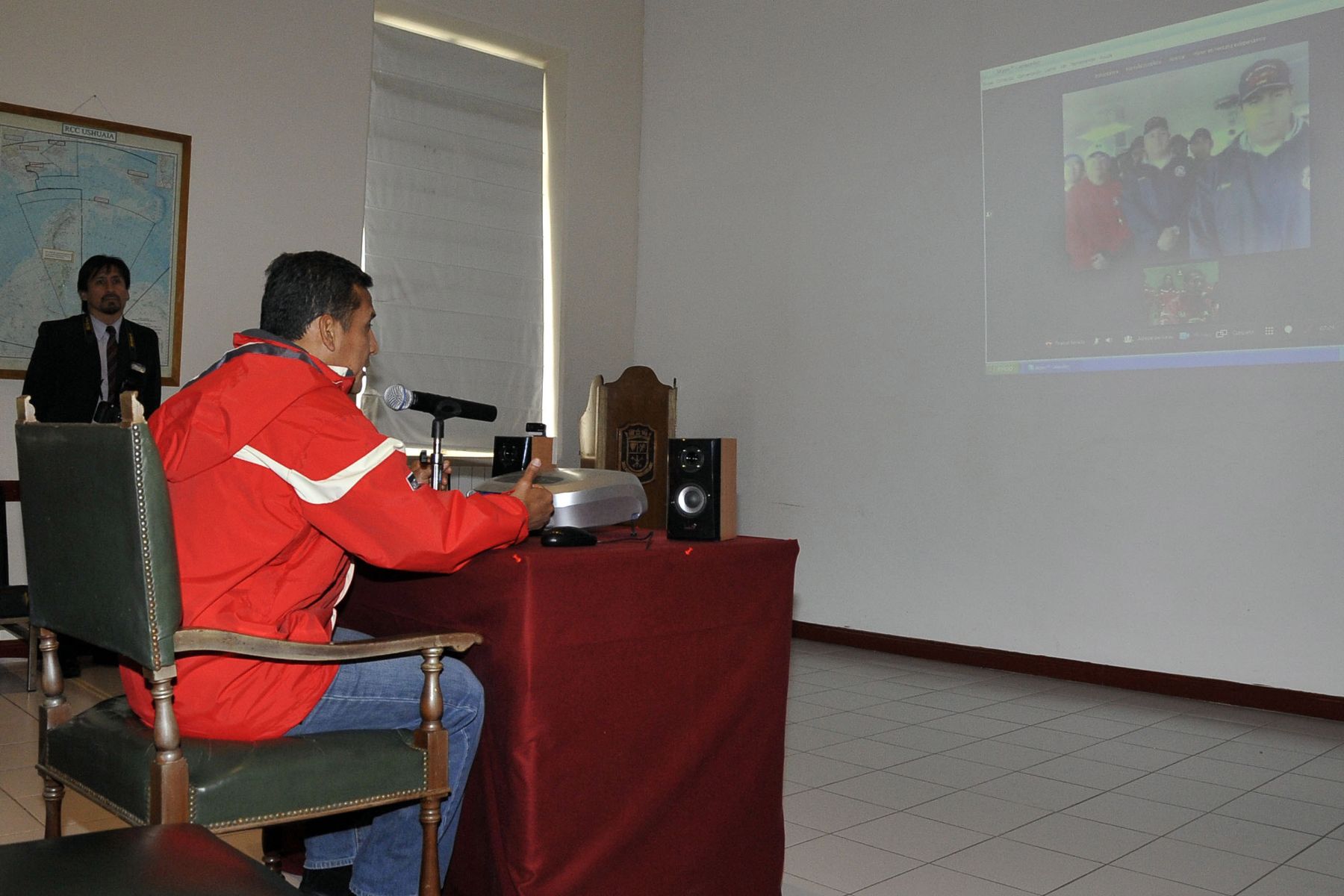 Presidente Ollanta Humala sostuvo contacto via tele llamada con BIC Humboldt y base Machu Picchu en la Antartida
Foto: ANDINA/Prensa Presidencia