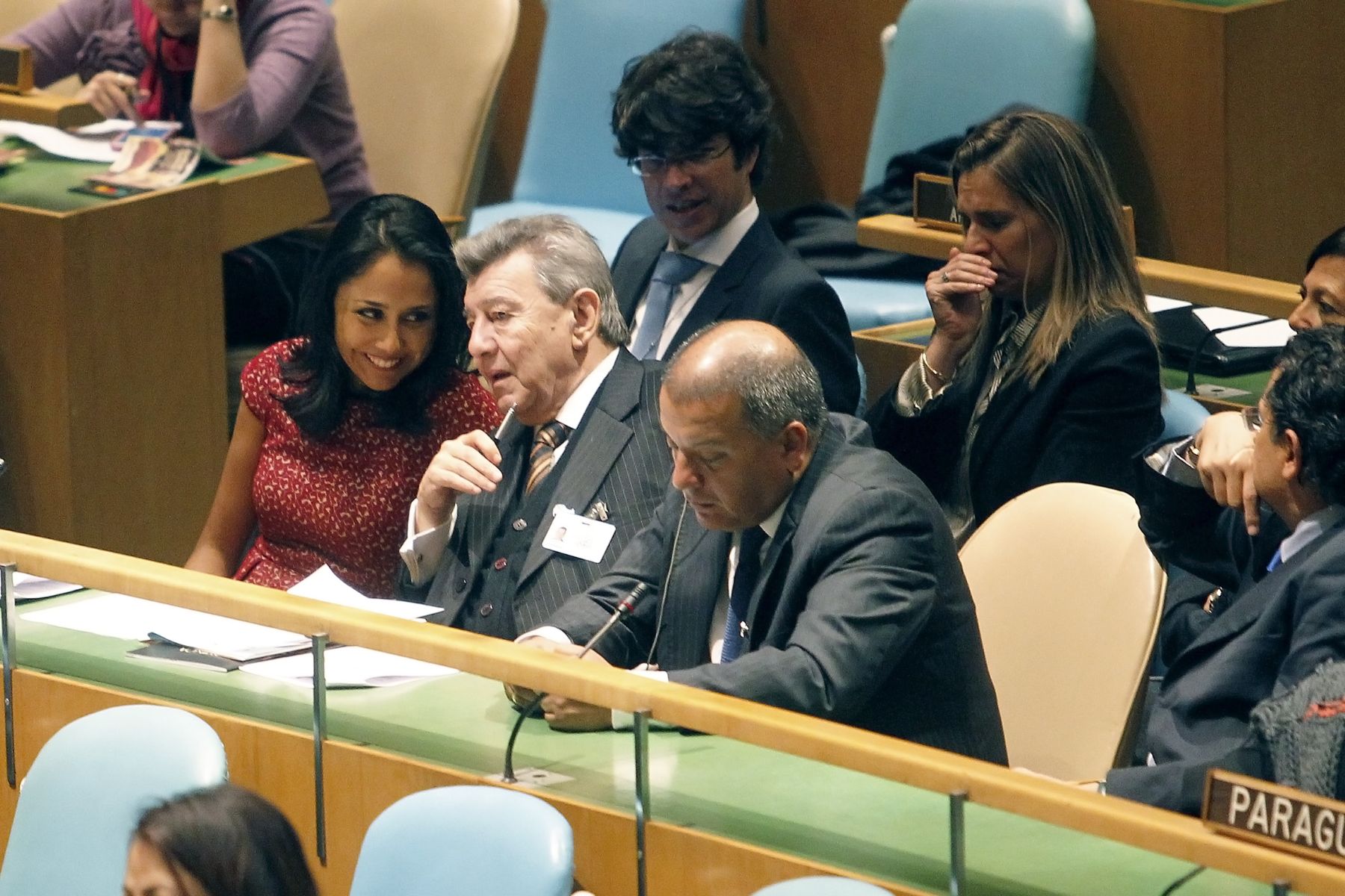 Primera Dama, Nadine Heredia, participó en sesión de la ONU donde se lanzó oficialmente el Año Internacional de la Quinua.Foto: ANDINA/Prensa Presidencia.