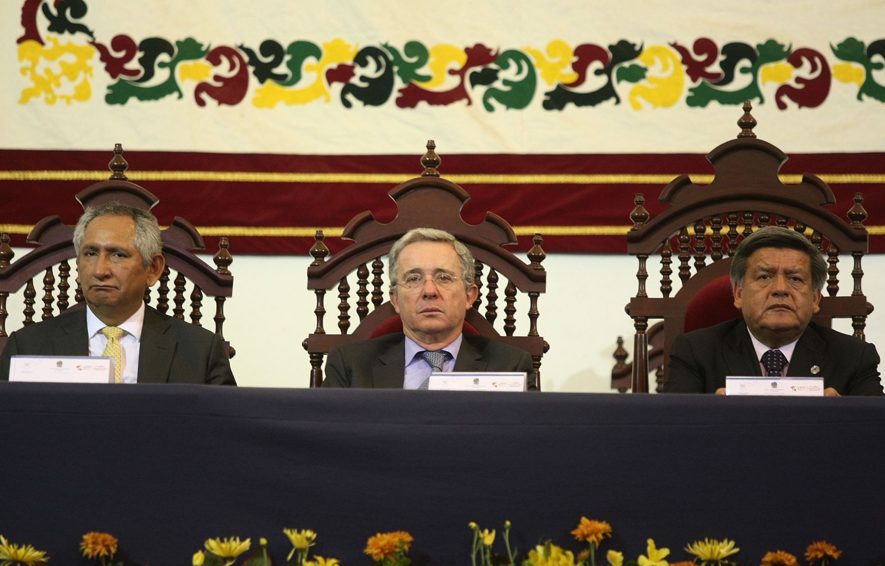 Seminario internacional de municipalidades contó con la asistencia de expresidente de Colombia Álvaro Uribe. Foto: ANDINA/Vidal Tarqui.