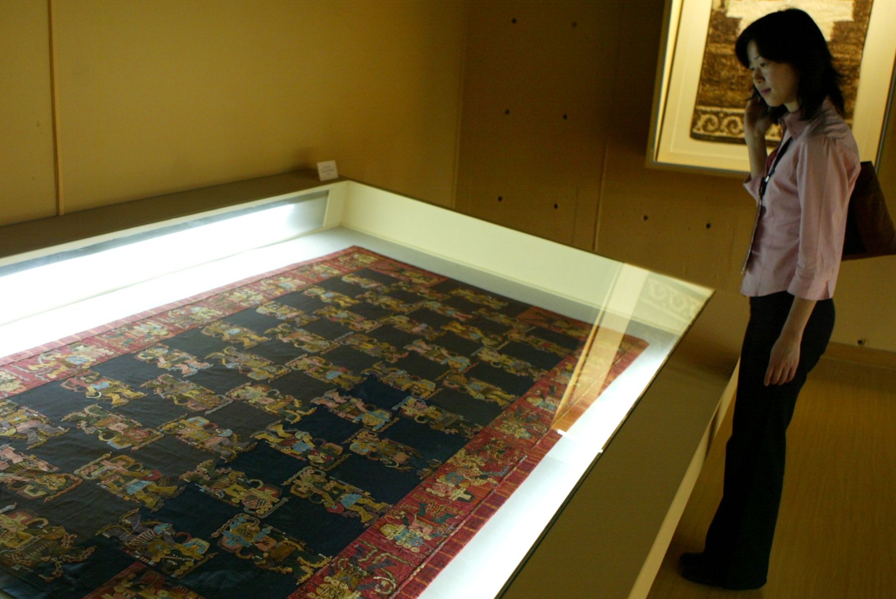 Andean Paracas Textile on display at Peru