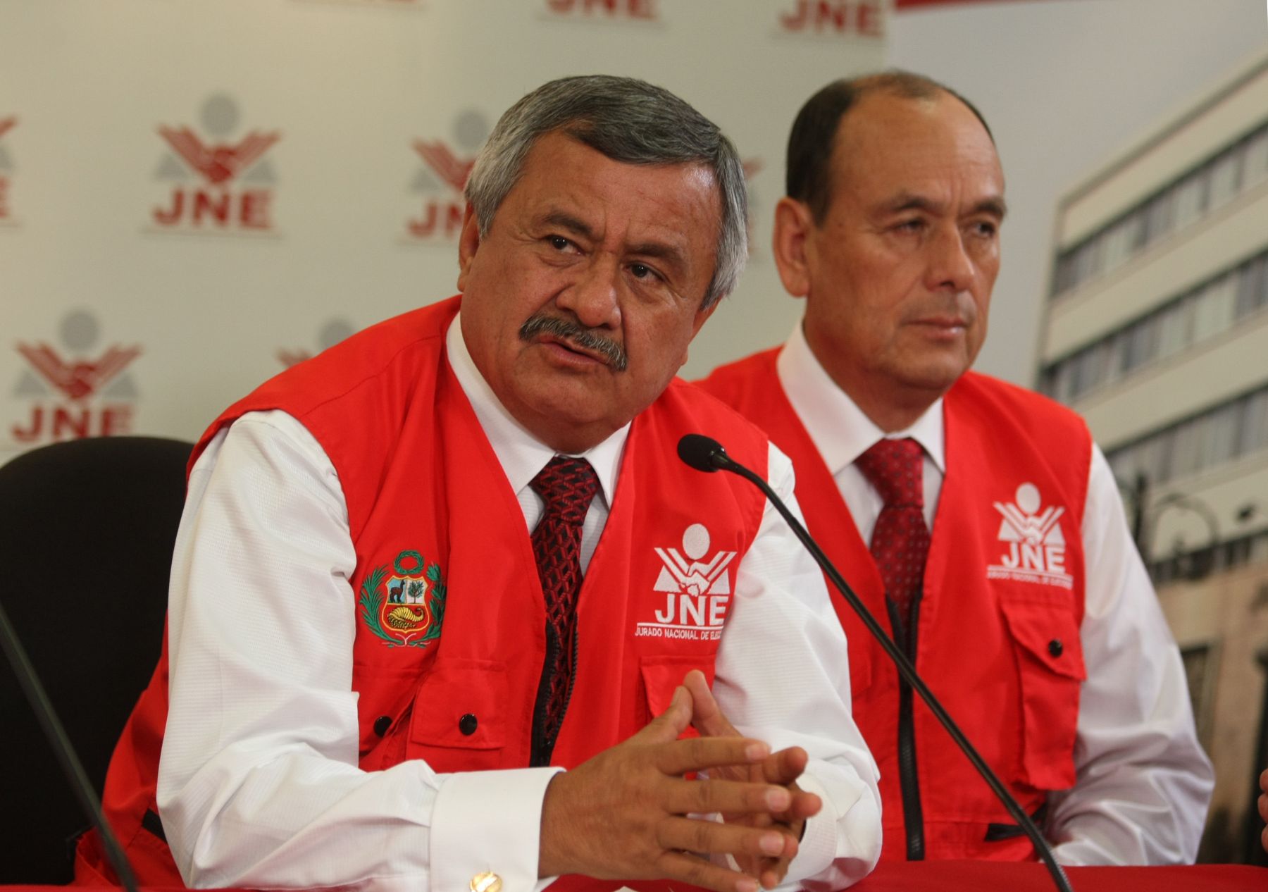 LIMA,PERÚ-MARZO 17. El presidente del Jurado Nacional de Elecciones JNE),Francisco Távara, en conferencia de prensa.
Foto:ANDINA/Vidal Tarqui.