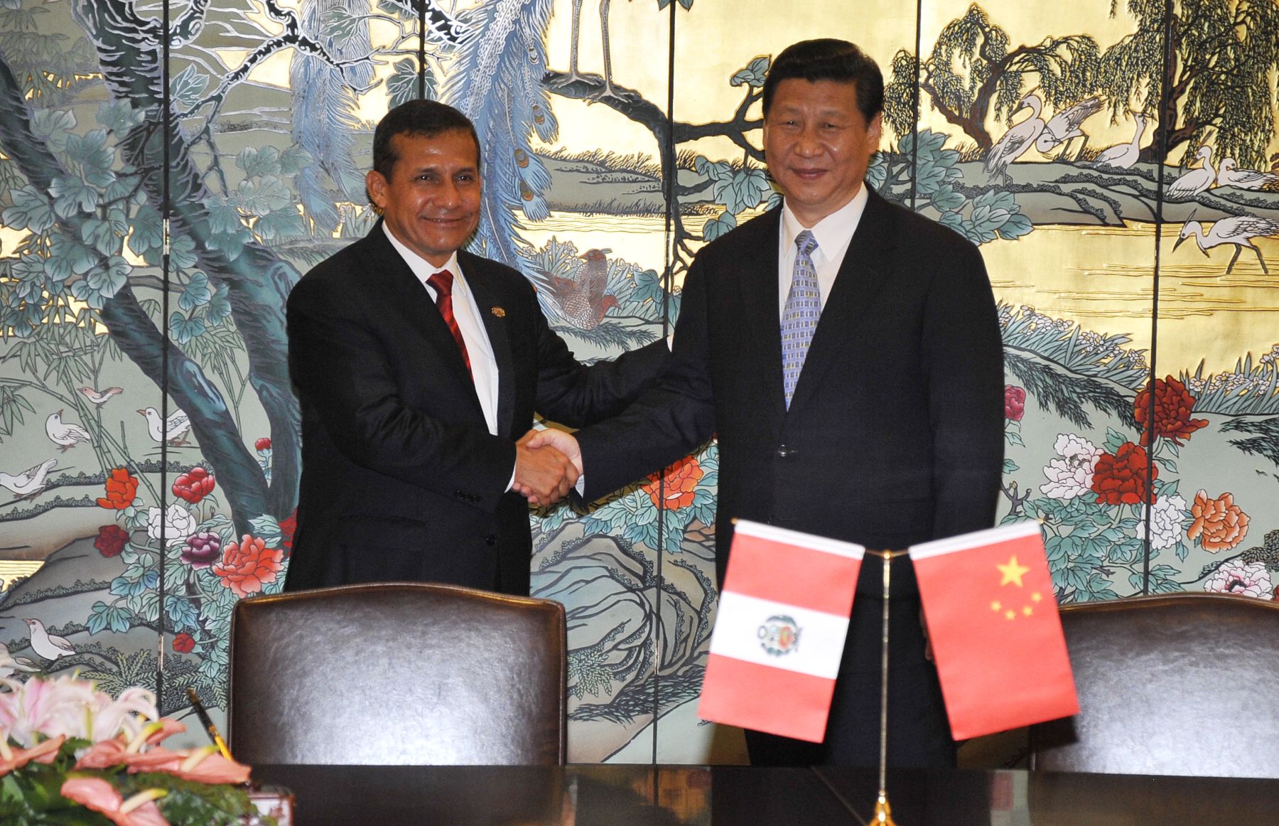 A number of cooperation agreements between Peru and China were signed Saturday in the presence of Presidents Ollanta Humala and Xi Jinping. Photo: ANDINA/Prensa Presidencia