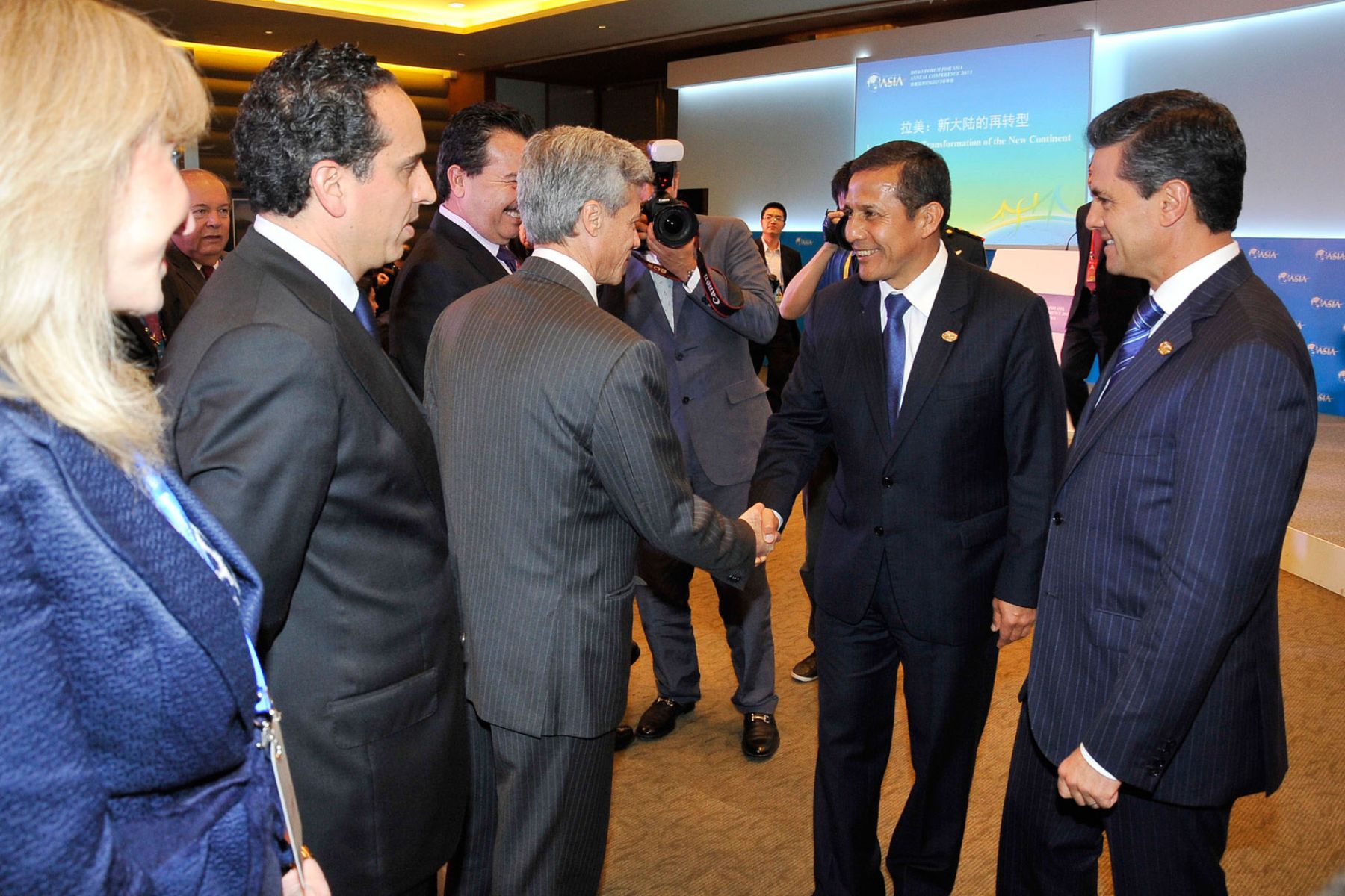 Jefe de Estado participó, junto a su homólogo mexicano Enrique Peña Nieto, en el panel "América Latina: Transformación del Nuevo Mundo" realizado en el marco del Foro Boao para Asia. Foto: ANDINA/Prensa Presidencia