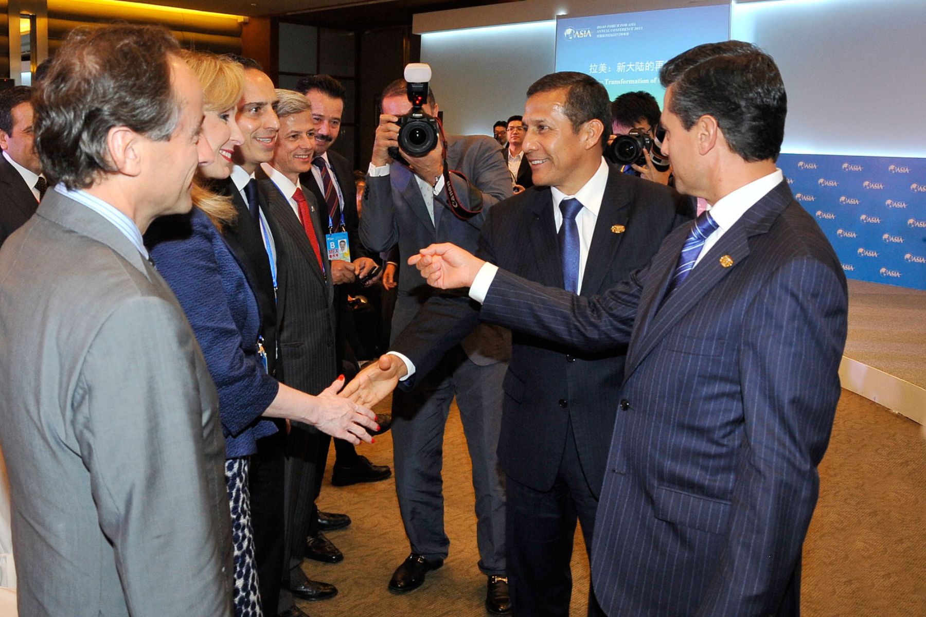 Jefe de Estado participó, junto a su homólogo mexicano Enrique Peña Nieto, en el panel "América Latina: Transformación del Nuevo Mundo" realizado en el marco del Foro Boao para Asia. Foto: ANDINA/Prensa Presidencia