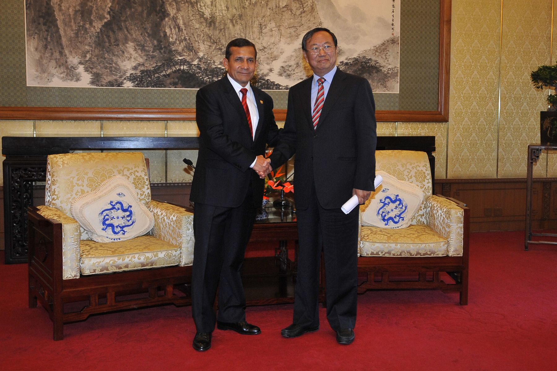 BEIJING,ABRIL 07. Presidente Ollanta Humala se reunió con miembros del Consejo Chino para la Promoción del Comercio Internacional en Beijing.
iFoto: ANDINA/Prensa Presidencia