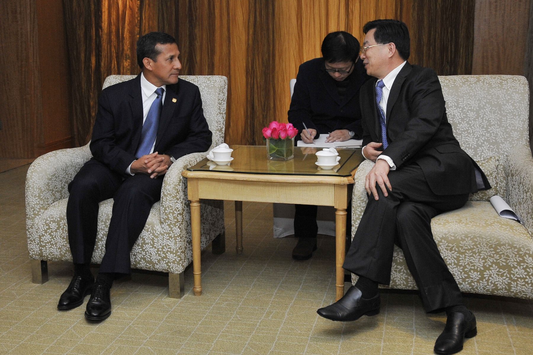 El presidente Ollanta Humala se reunió con empresarios en el marco de un roadshow de promoción de inversiones en Beijing. Foto: ANDINA/Prensa Presidencia.