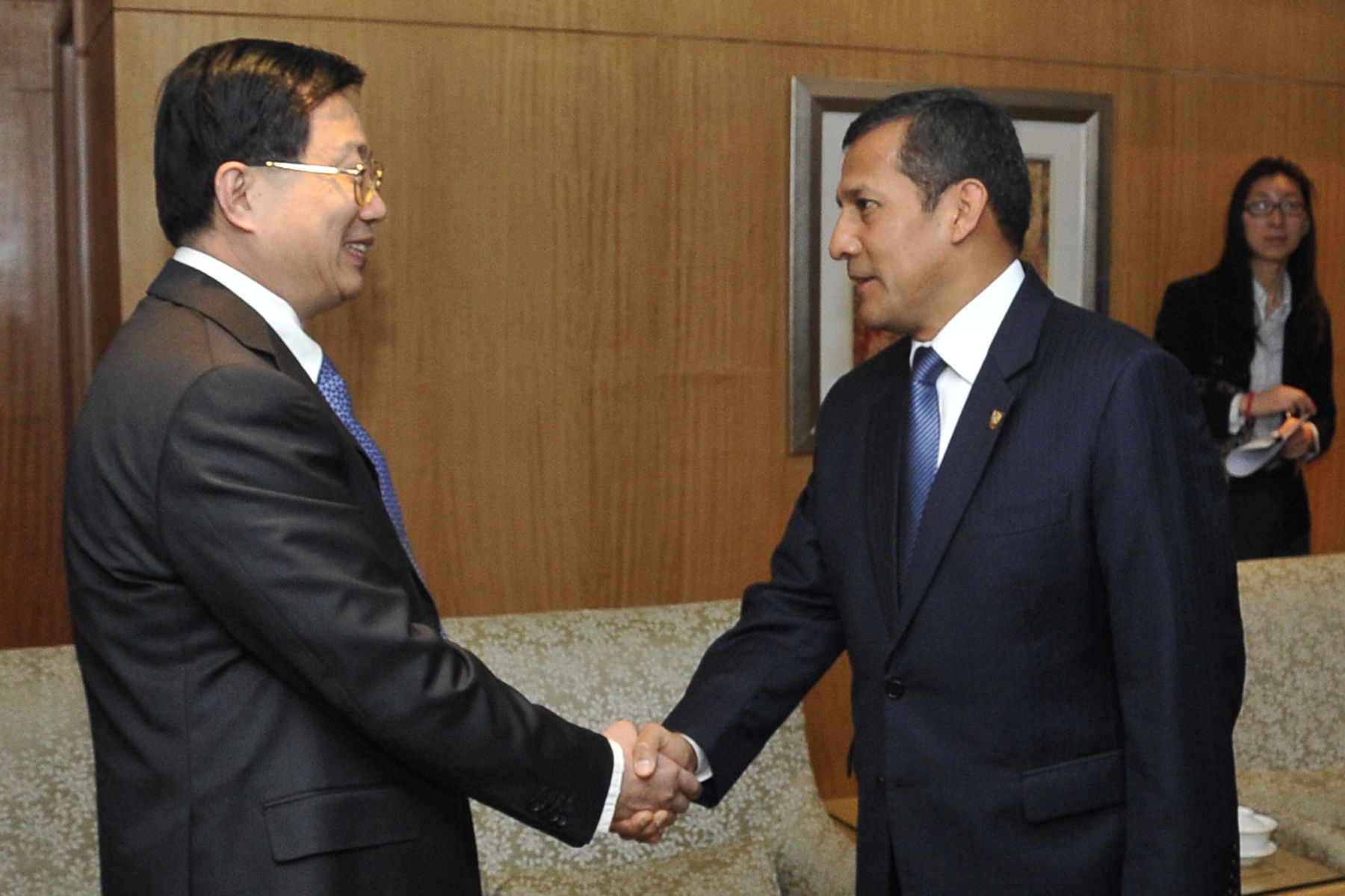 El presidente Ollanta Humala se reunió con empresarios en el marco de un roadshow de promoción de inversiones en Beijing. Foto: ANDINA/Prensa Presidencia.