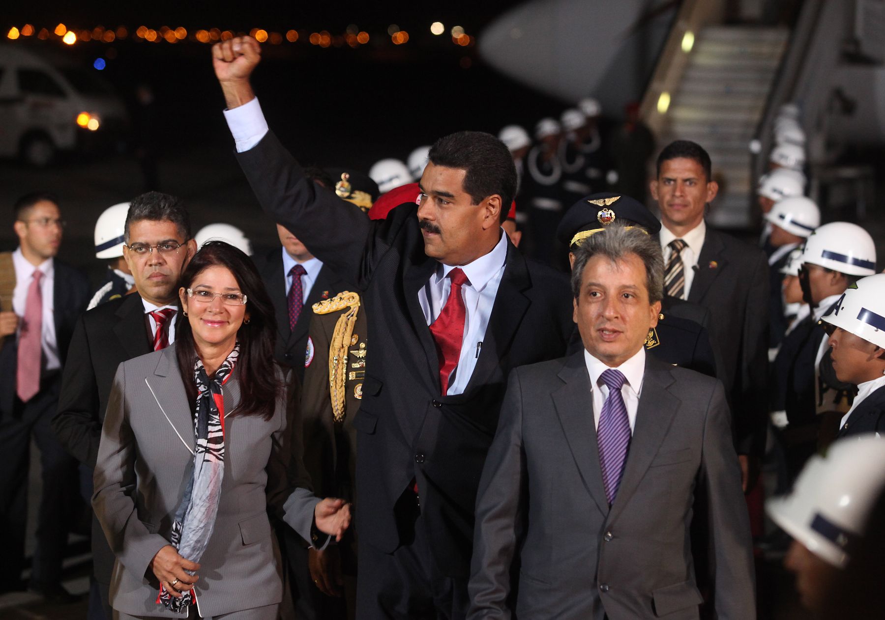 LIMA,PERÚ-ABRIL 18. Arribo del Presidente de Venezuela, Nicolas Maduro, para la reunión UNASUR en Palacio de Gobierno. Foto: ANDINA/archivo.