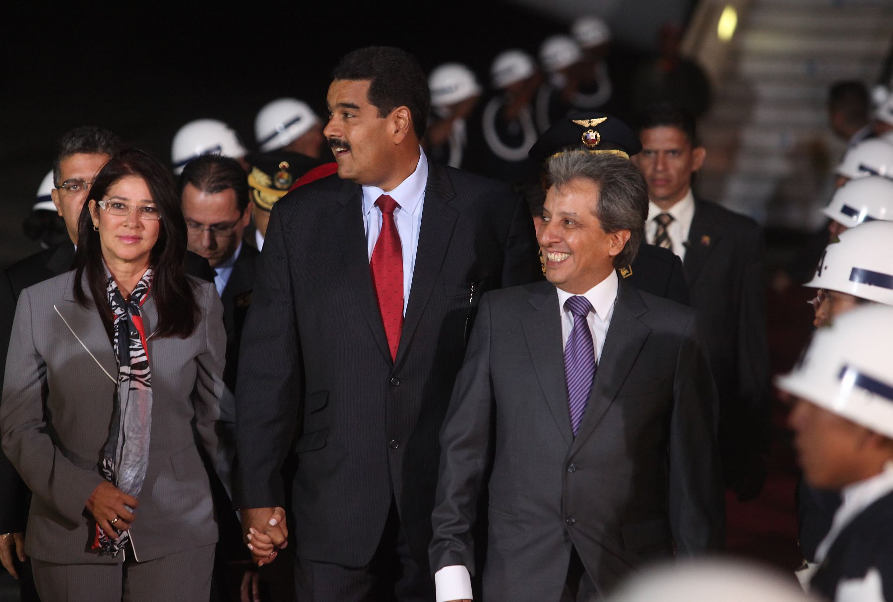 LIMA,PERÚ-ABRIL 18. Arribo del Presidente de Venezuela, Nicolas Maduro, para la reunión UNASUR en Palacio de Gobierno. Foto: ANDINA/archivo.