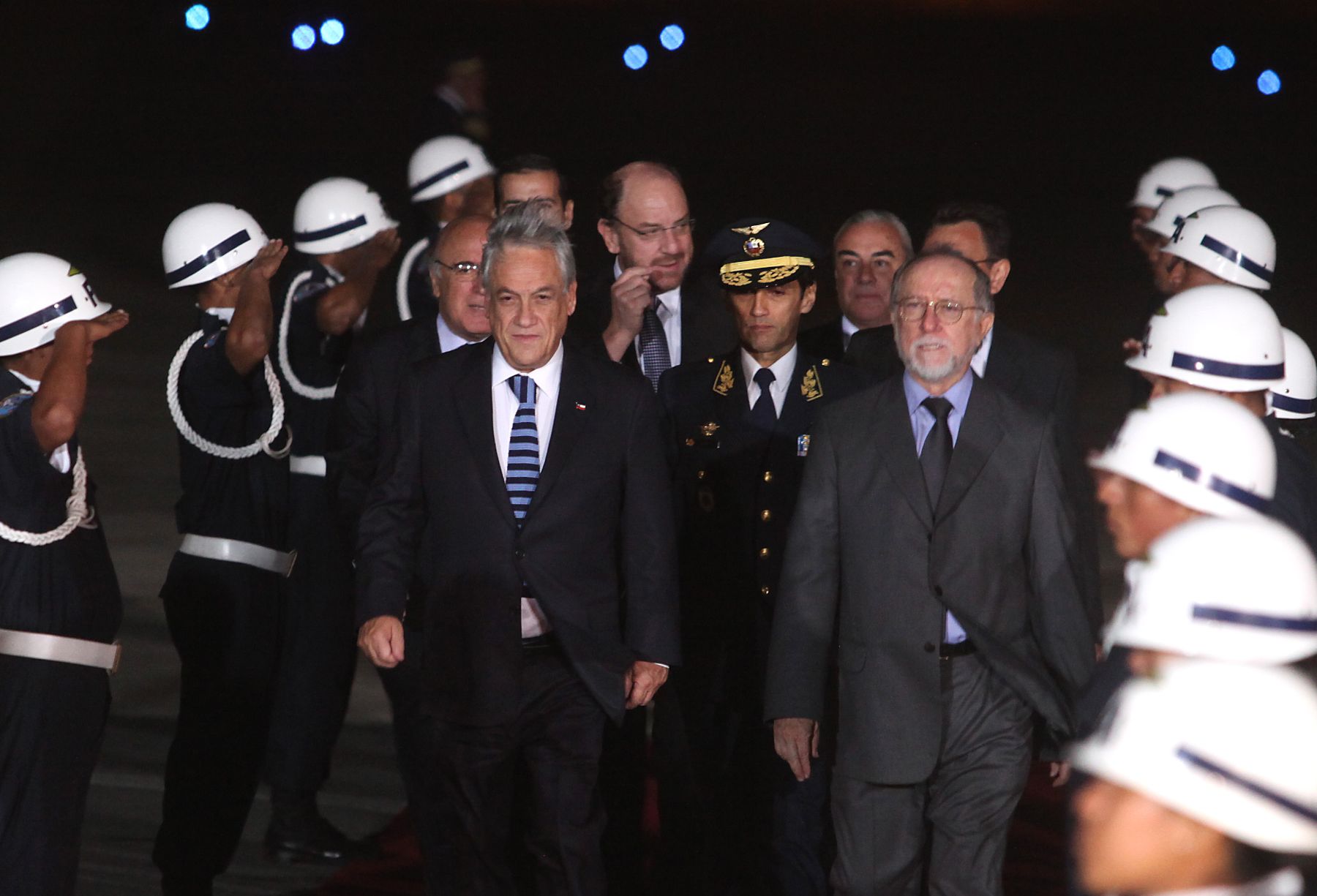 LIMA,PERÚ-ABRIL 18. Arribo del Presidente de Chile, Sebastian Piñera, para la reunión UNASUR en Palacio de Gobierno. Foto: ANDINA/archivo.