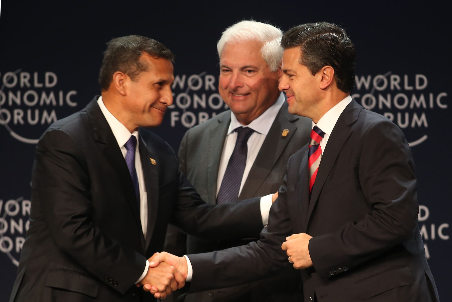 LIMA,PERÚ-ABRIL 24. EL Jefe del Estado, Ollanta Humala, participa en inauguración del Foro Económico Mundial para América Latina 2013.Foto: ANDINA/archivo.