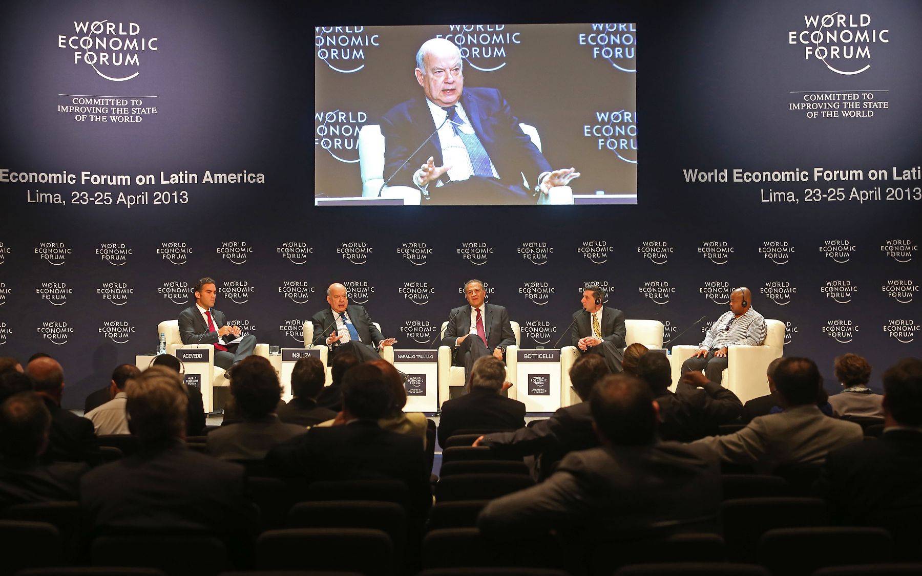 LIMA,PERÚ-ABRIL 25. El Secretario General de la Organización de los Estados Americanos (OEA), José Miguel Insulza, participa en el Foro Económico Mundial para Latinoamérica 2013.Foto: ANDINA/archivo