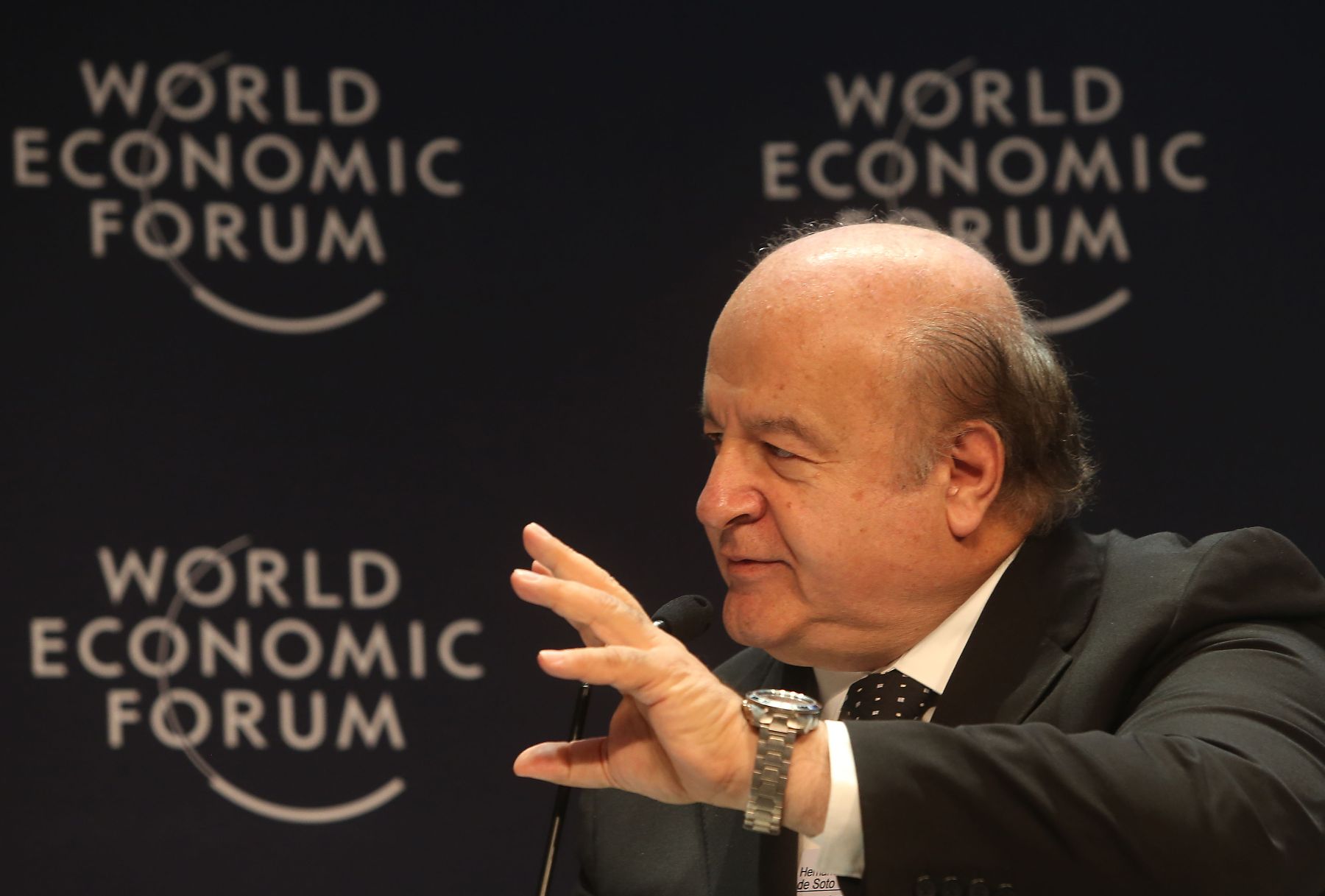 LIMA,PERÚ-ABRIL 25. El Economista Hernando De Soto,participa en el Foro Económico Mundial para Latinoamérica 2013.Foto: ANDINA/Oscar Farje