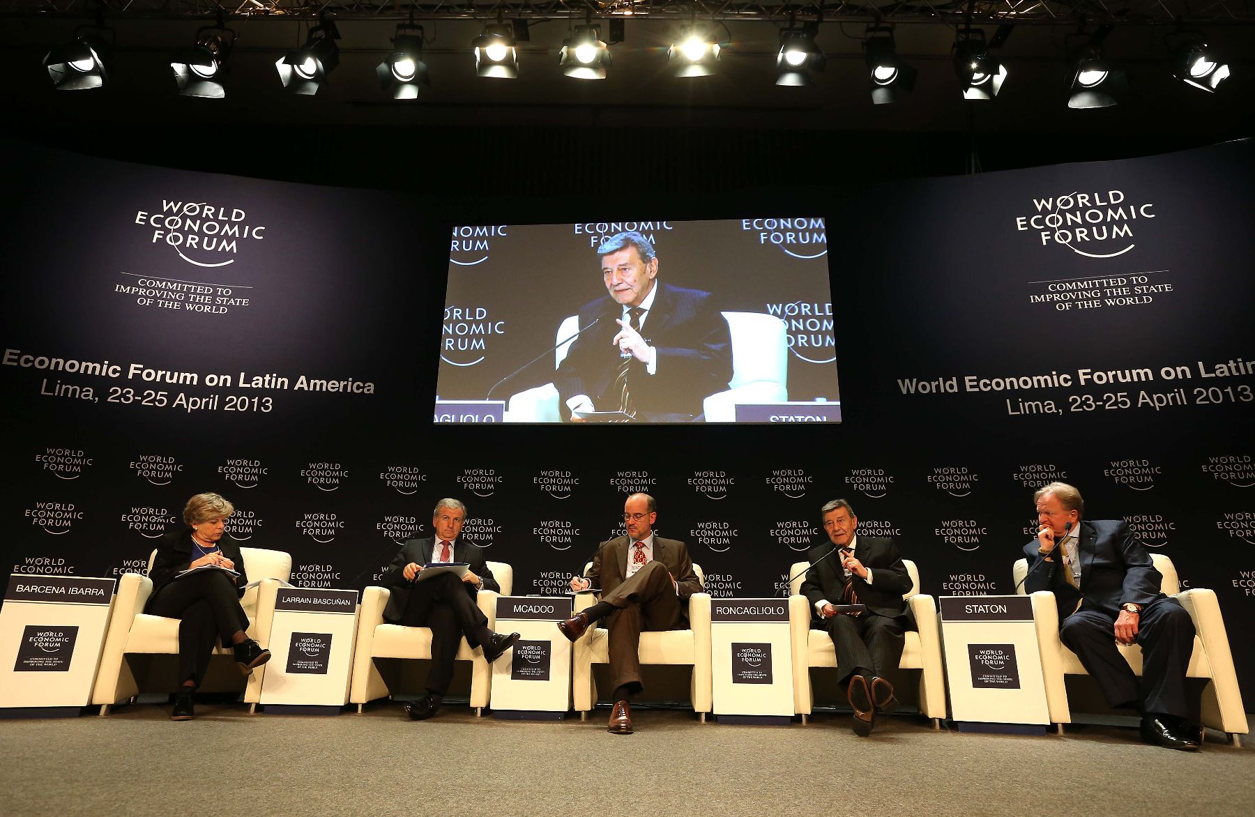 LIMA,PERÚ-ABRIL 25. El Canciller, Rafael Roncagliolo, participa en el Foro Económico Mundial para Latinoamérica 2013.Foto: ANDINA/archivo