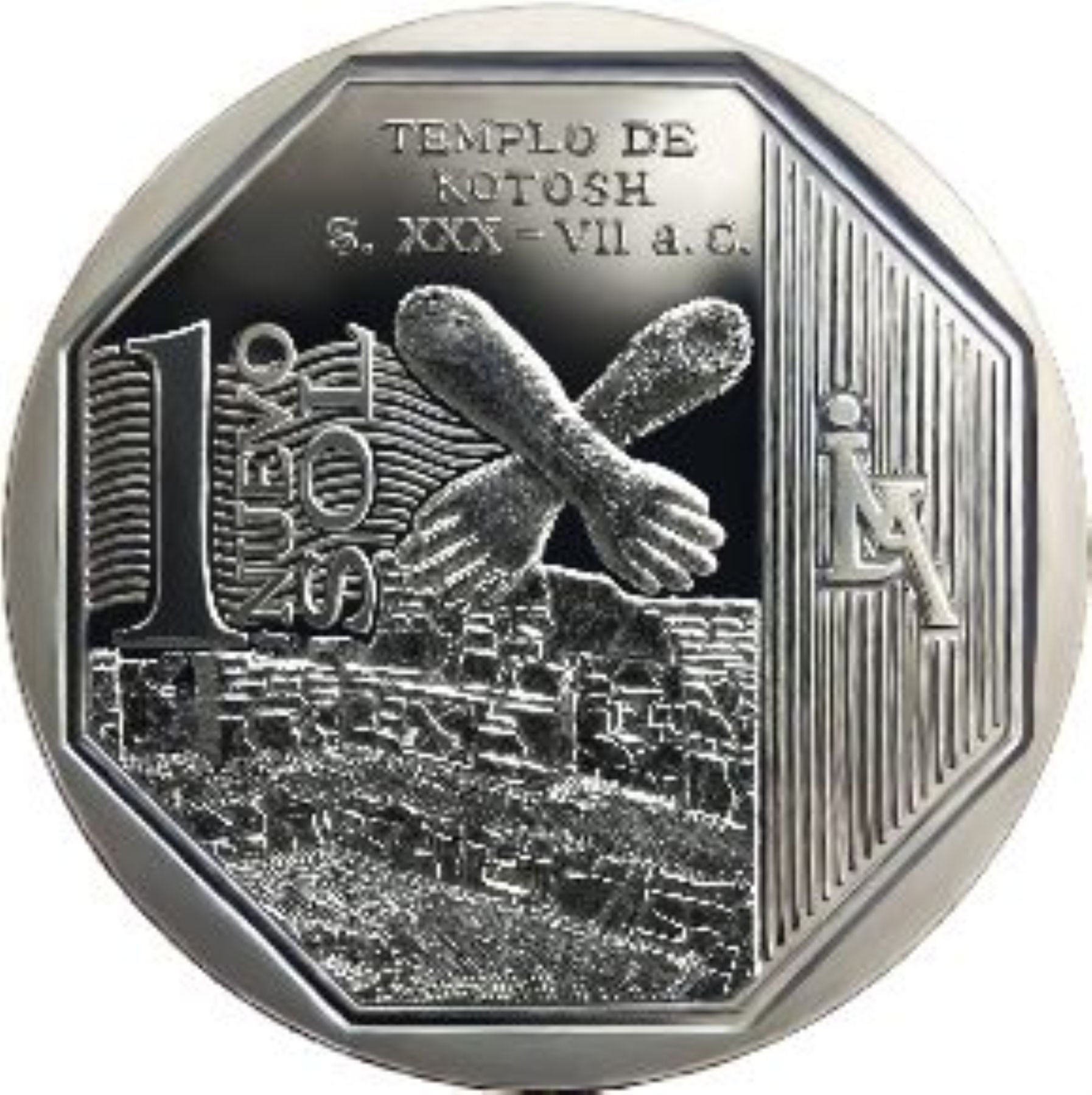 Moneda con imagen del templo de Kotosh entró en circulación hoy.