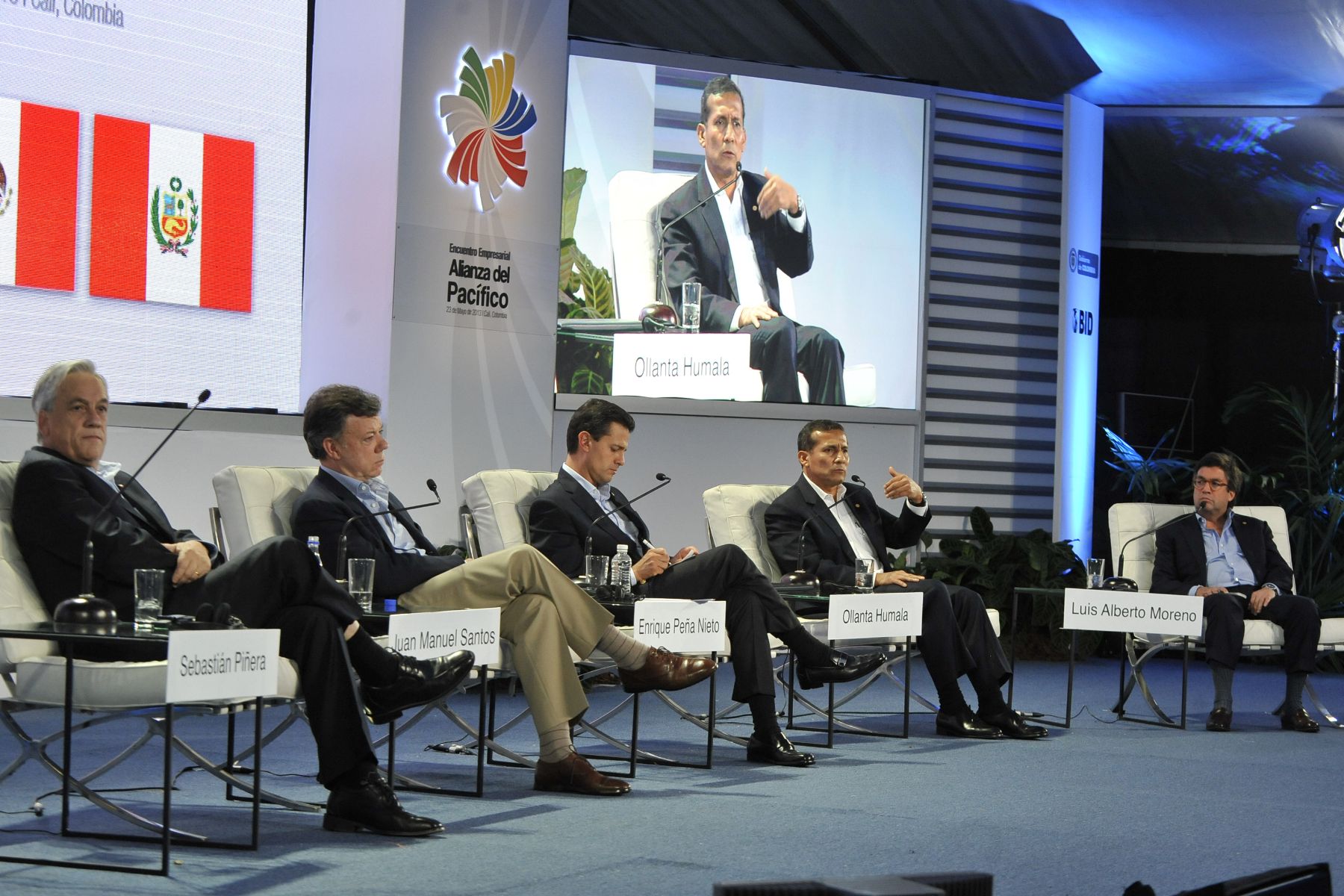 CALI, COLOMBIA MAYO 23. La VII Cumbre de la Alianza del Pacífico culminó en la ciudad de Cali con conferencia de prensa de los presidente Ollanta Humala, Juan Manuel Santos, Sebastián Piñera y Enrique Peña Nieto.
Foto: ANDINA/Prensa Presidencia