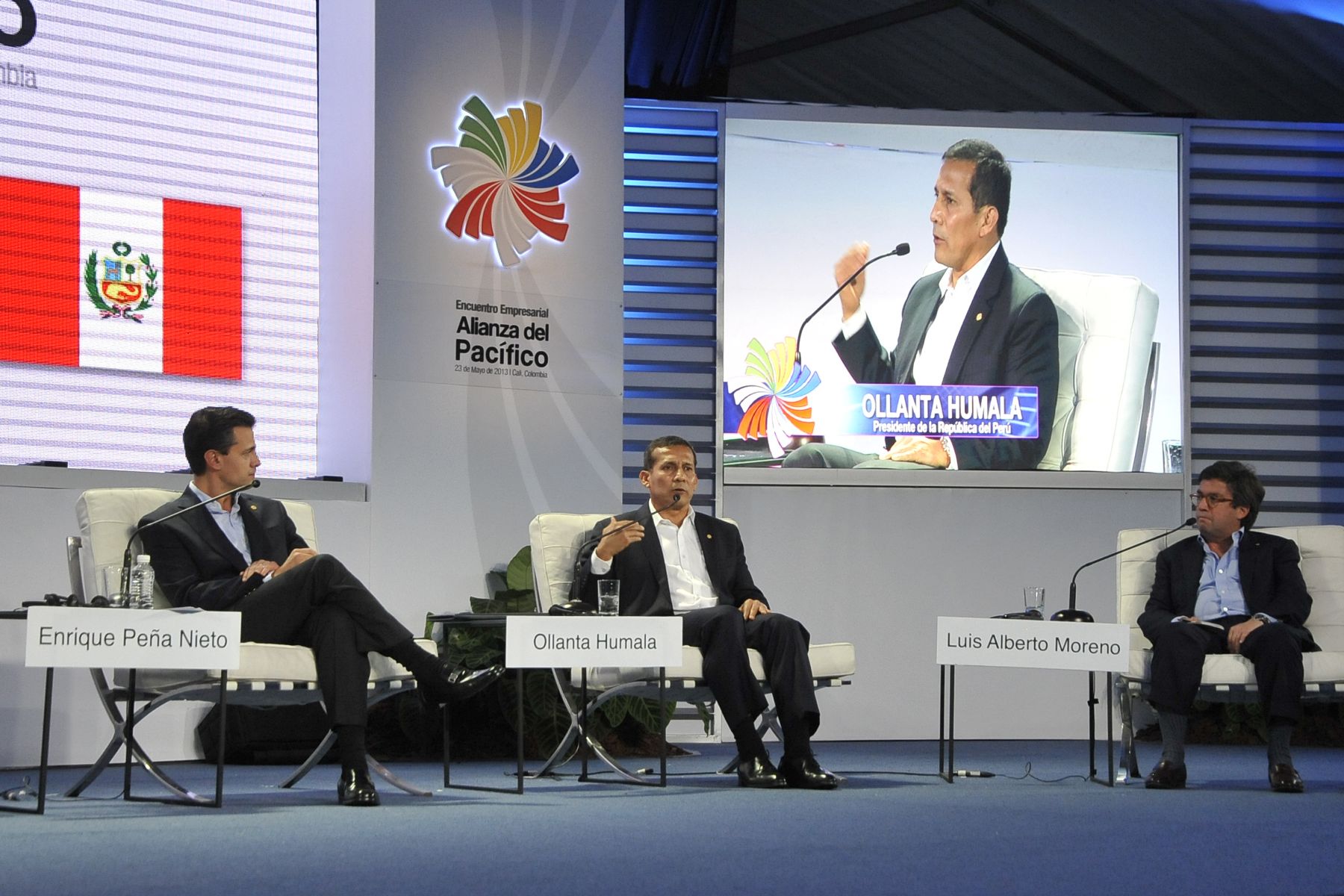 CALI, COLOMBIA MAYO 23. La VII Cumbre de la Alianza del Pacífico culminó en la ciudad de Cali con conferencia de prensa de los presidente Ollanta Humala, Juan Manuel Santos, Sebastián Piñera y Enrique Peña Nieto.
Foto: ANDINA/Prensa Presidencia