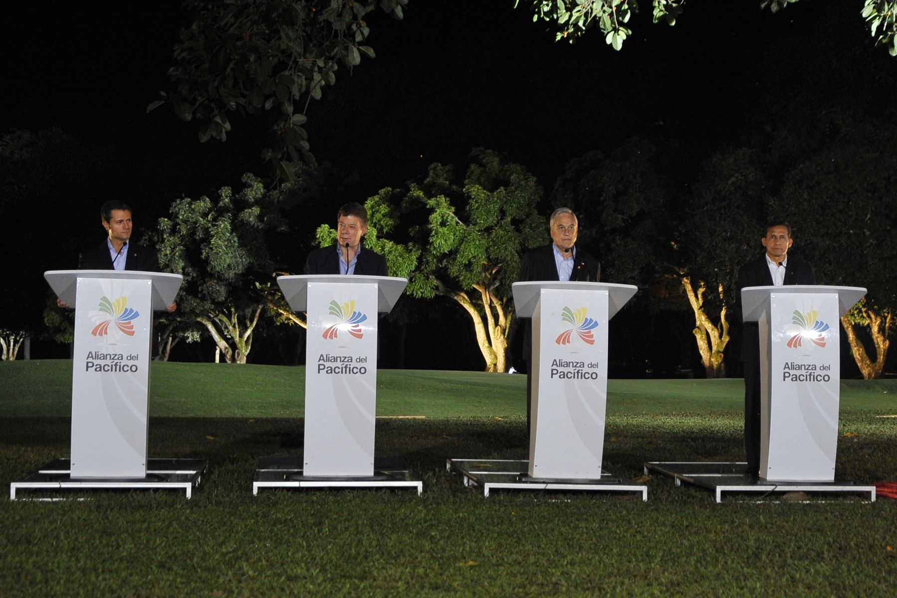 CALI, COLOMBIA MAYO 23. La VII Cumbre de la Alianza del Pacífico culminó en la ciudad de Cali con conferencia de prensa de los presidente Ollanta Humala, Juan Manuel Santos, Sebastián Piñera y Enrique Peña Nieto.
Foto: ANDINA/Prensa Presidencia