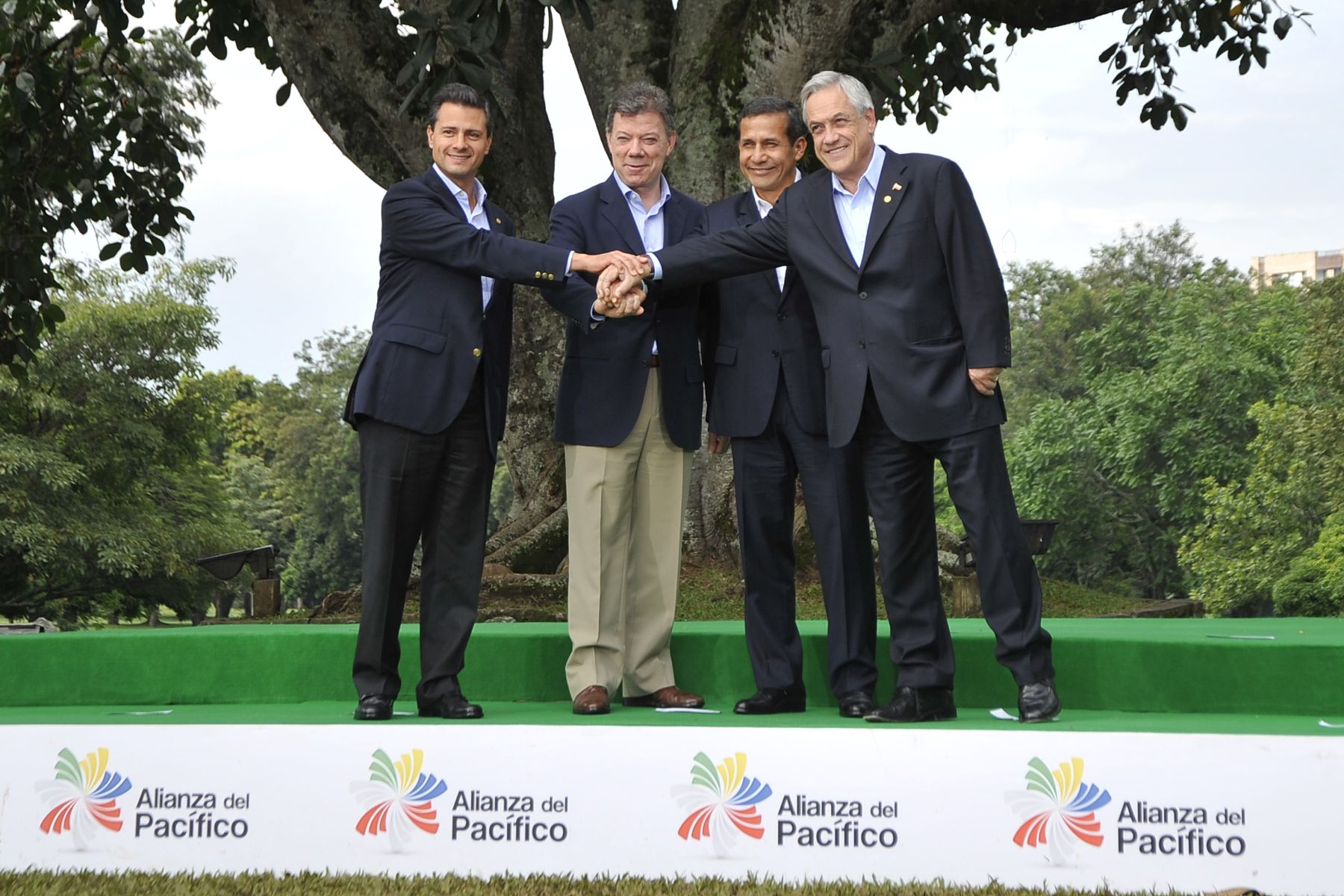 CALI, COLOMBIA MAYO 23. La VII Cumbre de la Alianza del Pacífico culminó en la ciudad de Cali con conferencia de prensa de los presidente Ollanta Humala, Juan Manuel Santos, Sebastián Piñera y Enrique Peña Nieto.
Foto: ANDINA/Prensa Presidencia