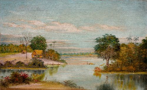 Cuadro de Manuel Bernuy, pintor amazónico.