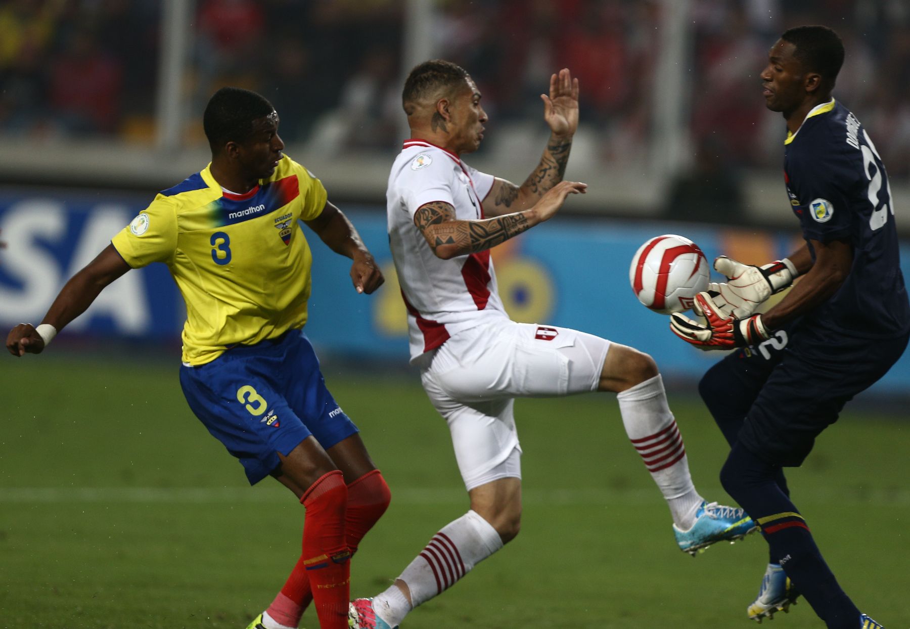 LIMA,PERÚ-JUNIO 07.Perú vence 1 a 0 a Ecuador. Foto: ANDINA/Marco del Río.