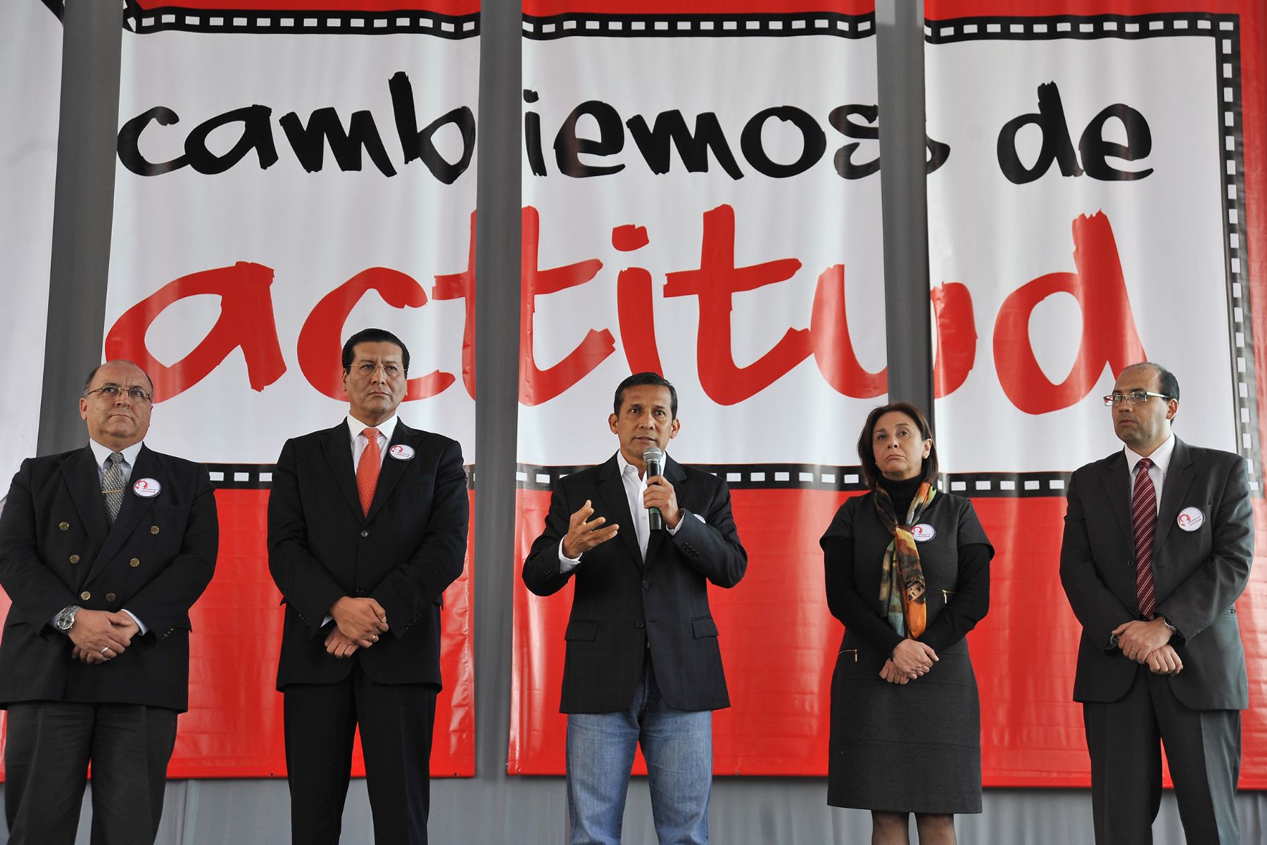 La campaña multisectorial de educación y seguridad vial Cambiemos de Actitud 2013 fue lanzada esta mañana por el Presidente de la República, Ollanta Humala Tasso. Foto: ANDINA/Prensa Presidencia.