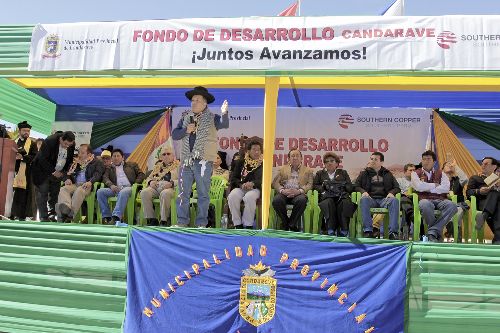 Ministro de Agricultura, Milton von Hesse en Candarave, Tacna. Foto: Minag