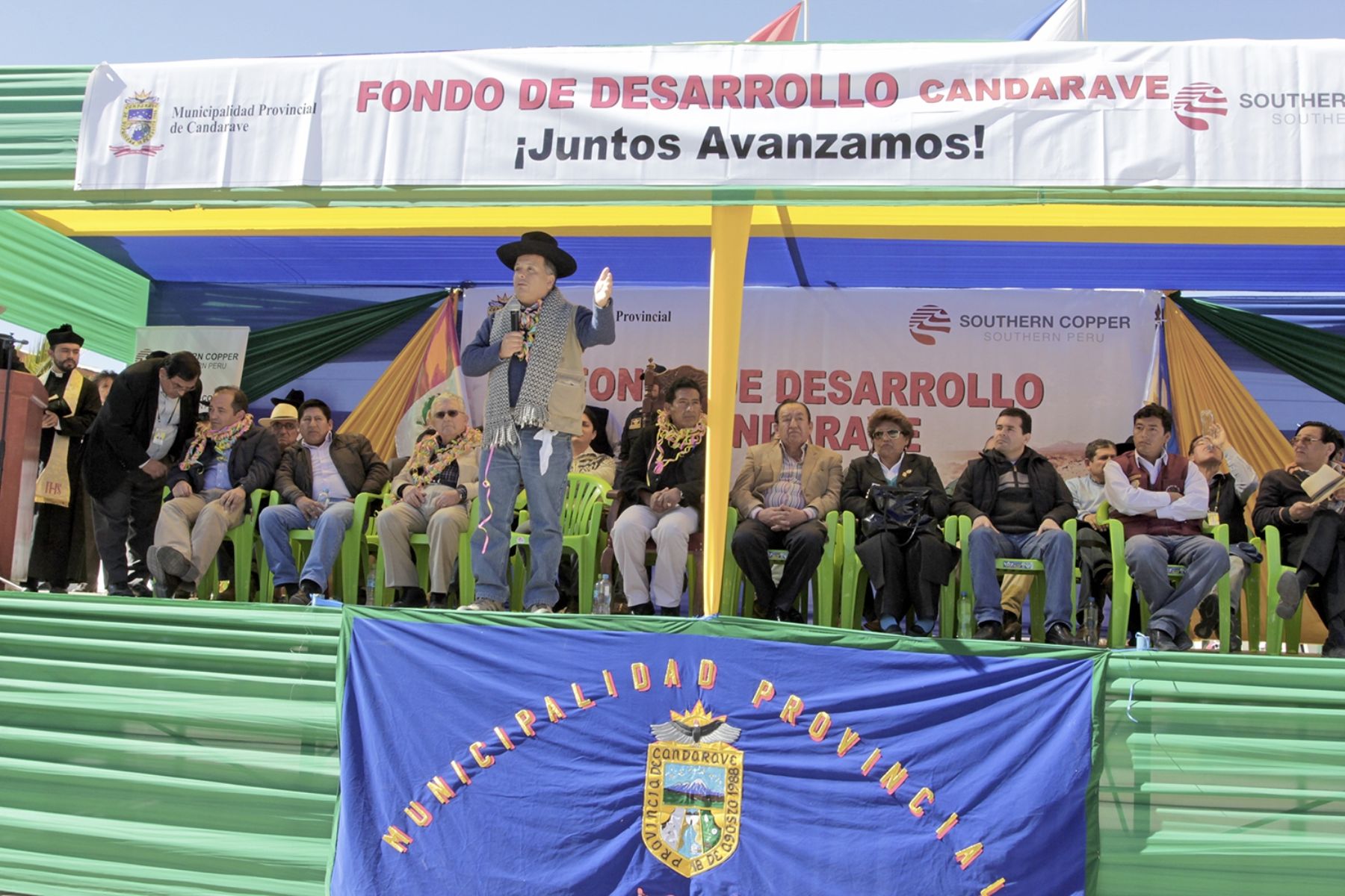 Ministro de Agricultura, Milton von Hesse en Candarave, Tacna. Foto: Minag