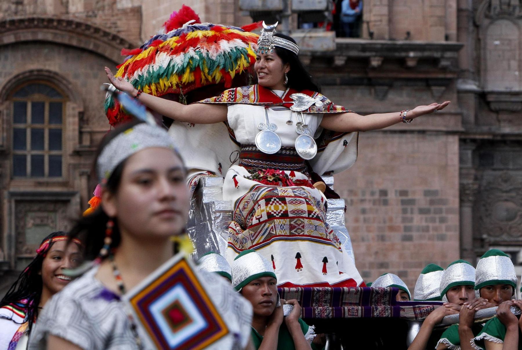 Over 2,500 tourists enjoy Inti Raymi ceremony in Cusco, Peru.