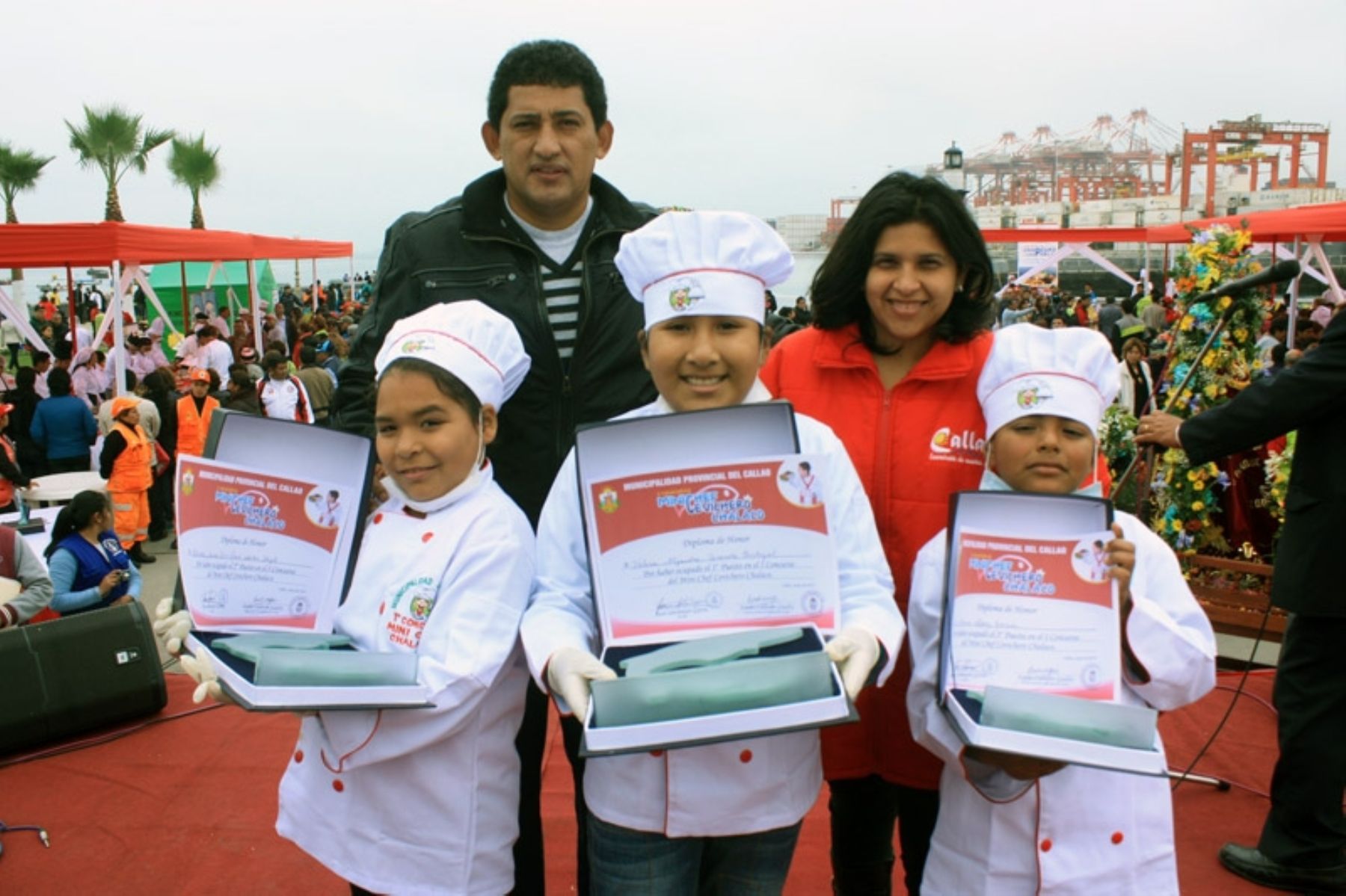 Niños ganadores de concurso minichef. Foto: ANDINA/Difusión