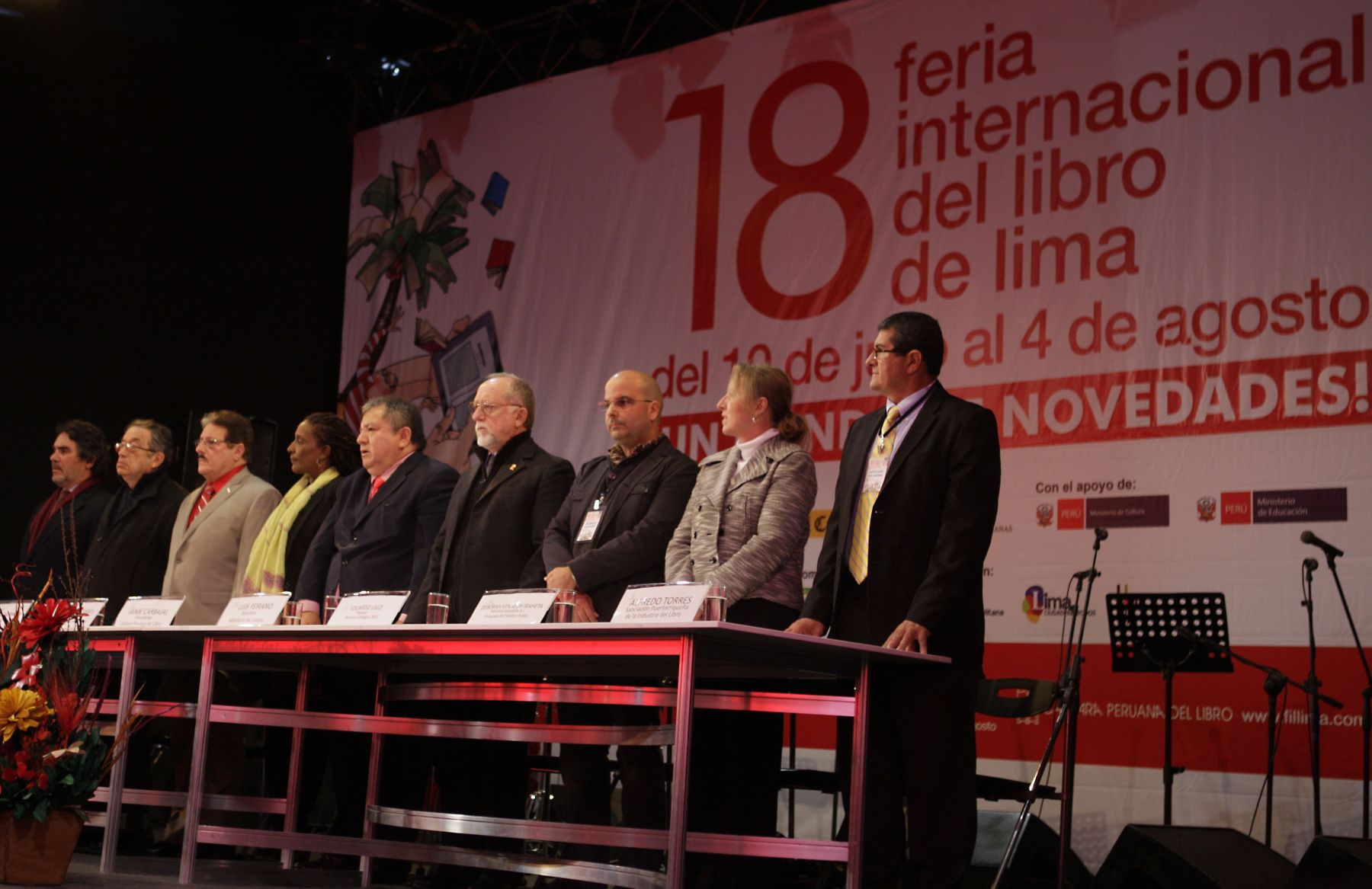 LIMA,PERÚ-JULIO 19.El Ministro de Cultura, Luis Peirano, inauguró la Feria Internacional del Libro, FIL 2013, en el Parque los Próceres de Jesús María.
Foto: ANDINA/César Campos.