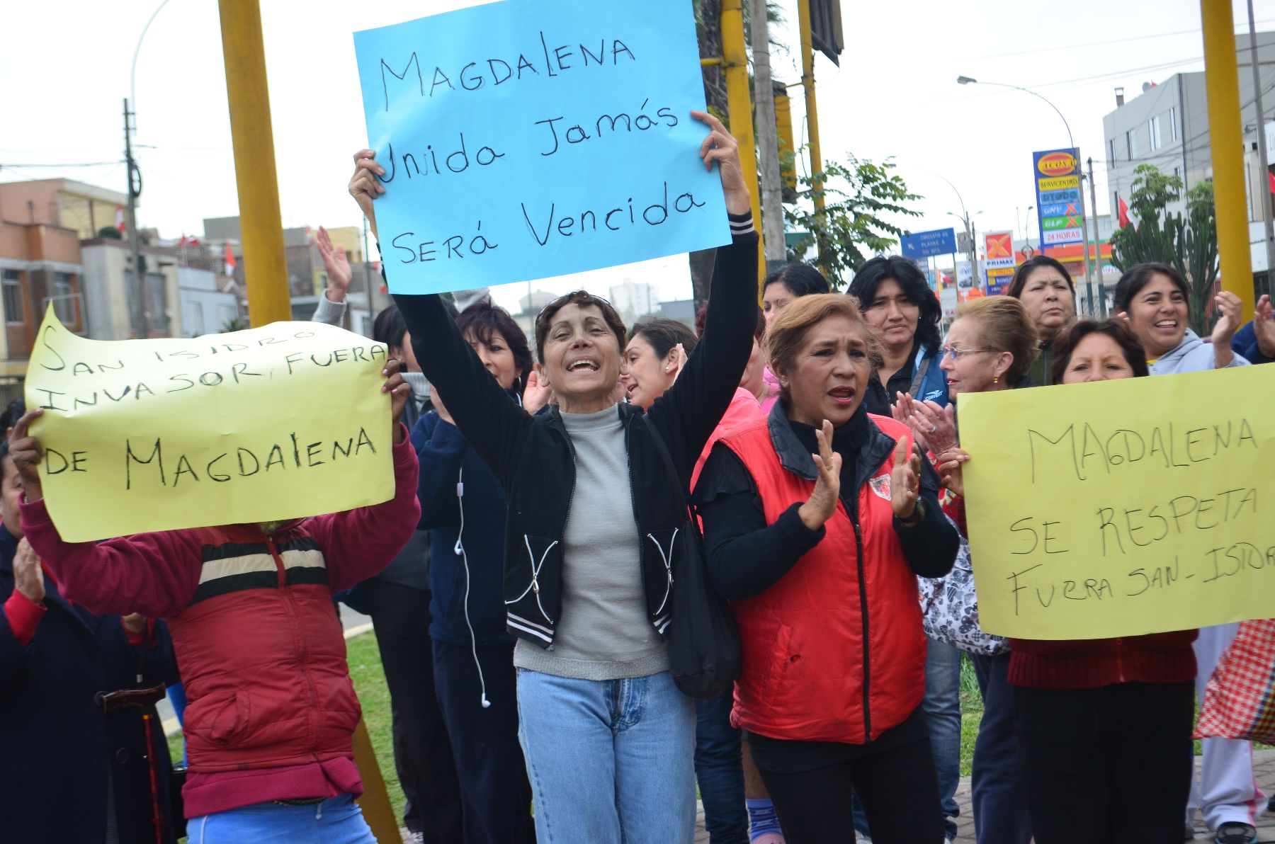 Vecinos de Magdalena protestaron en vía pública. Foto: ANDINA/Difusión.