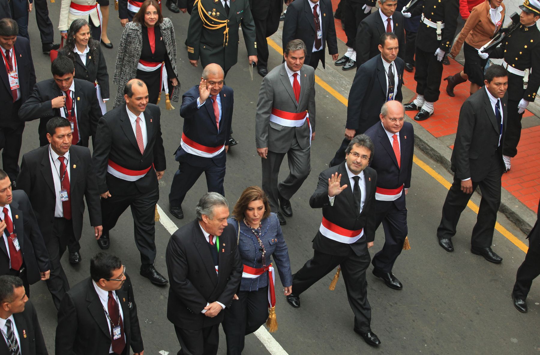 LIMA,PERÚ-JULIO 28. Gabinete ministerial se dirige hacia el congreso tras participar en el Tdeum.Foto: ANDINA/archivo.