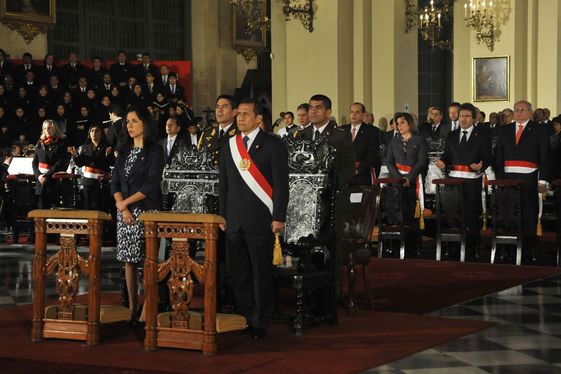 Presidente Ollanta Humala participa en Misa y Te Deum. Foto: Prensa Presidencia.