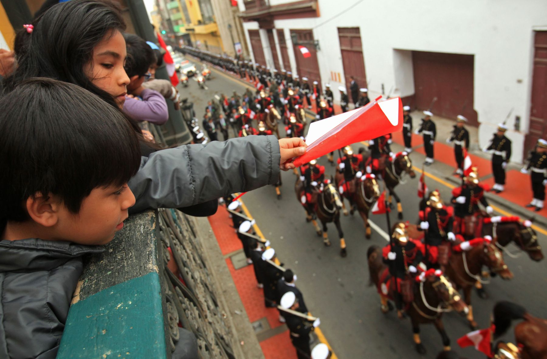 LIMA,PERÚ-JULIO 28. Población  celebran las fiestas patrias .Foto: ANDINA/archivo.