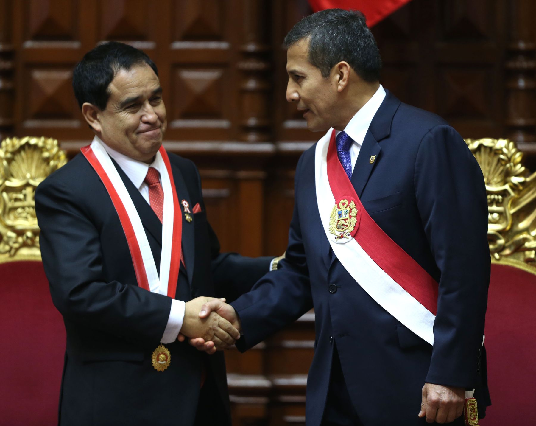 LIMA,PERÚ-JULIO 28.El Presidente Ollanta Humala Tasso, ofrece el Mensaje a la Nación con motivo del 192º aniversario de la independencia del Perú en la sede del Congreso de la República.Foto:ANDINA/Carlos Lezama