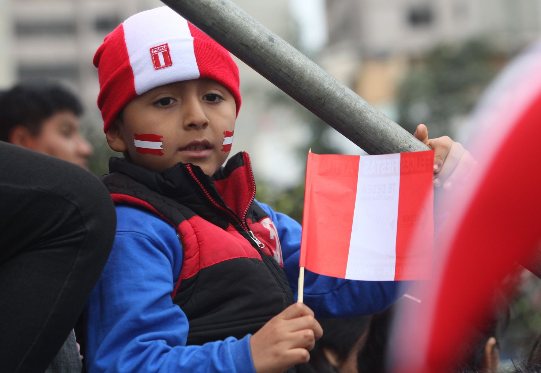 LIMA,PERÚ.JULIO 29.Niños presentes en el Desfile Cívico Militar de Fiestas Patrias.Foto:ANDINA/Héctor Vinces.