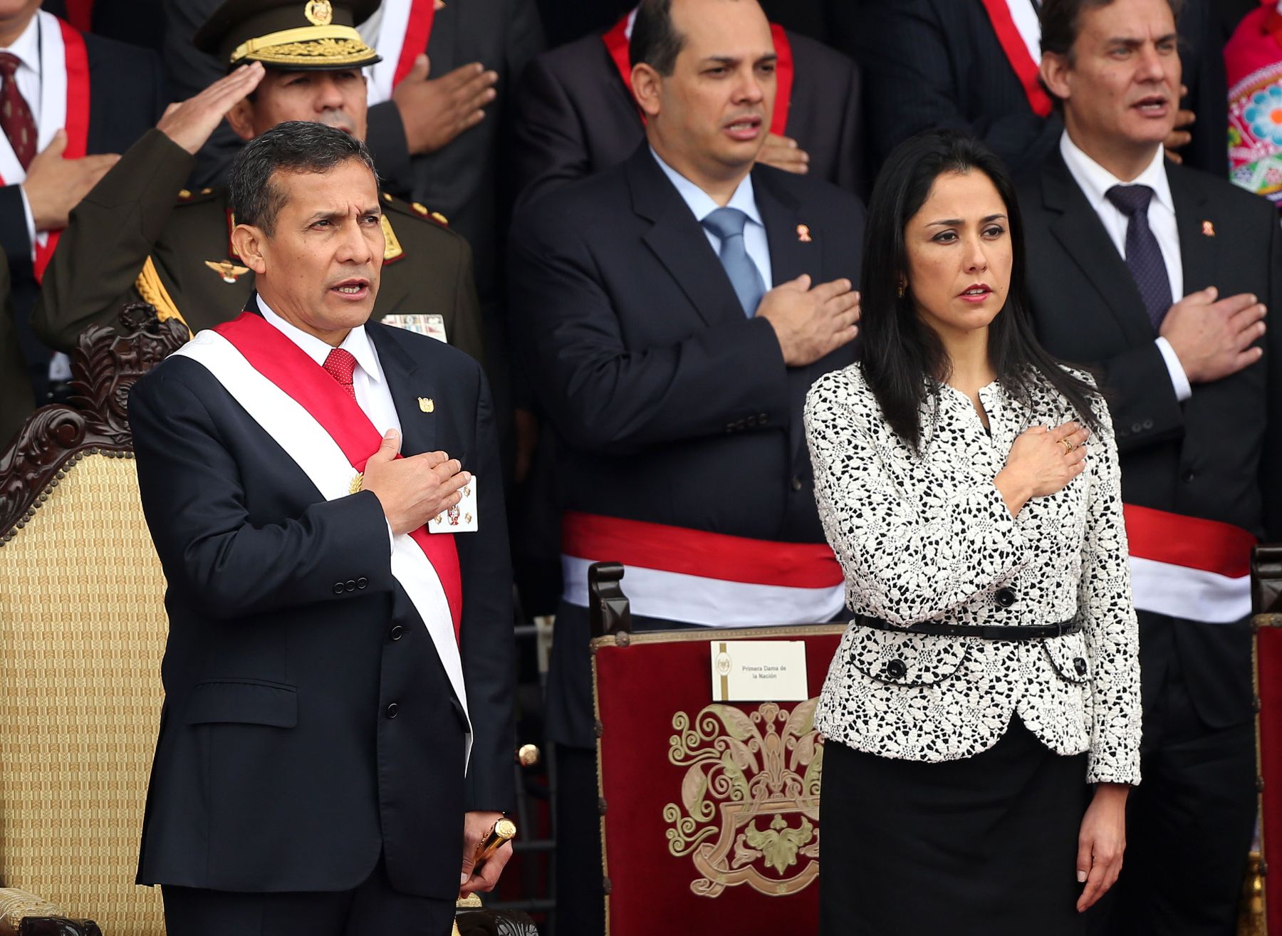 LIMA, PERÚ - JULIO 29.El Presidente de la República, Ollanta Humala,preside la Gran Parada Civico Militar.Foto: ANDINA/Carlos Lezama.