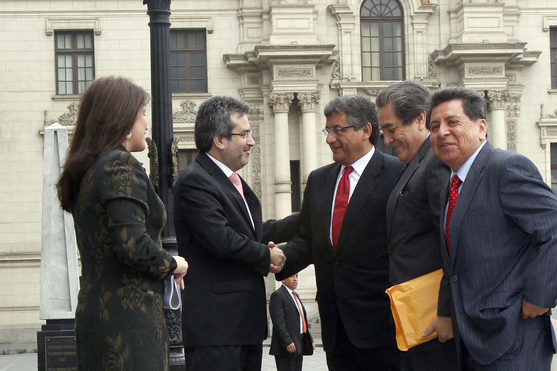 LIMA,PERU-AGOSTO 27.En Palacio de Gobierno, el Presidente del Consejo de Ministros, Juan Jiménez Mayor, se reúne con dirigentes del partido político Perú Posible con el objetivo de recoger sus iniciativas para garantizar el crecimiento económico del país.
 Foto: ANDINA/Prensa Presidencia