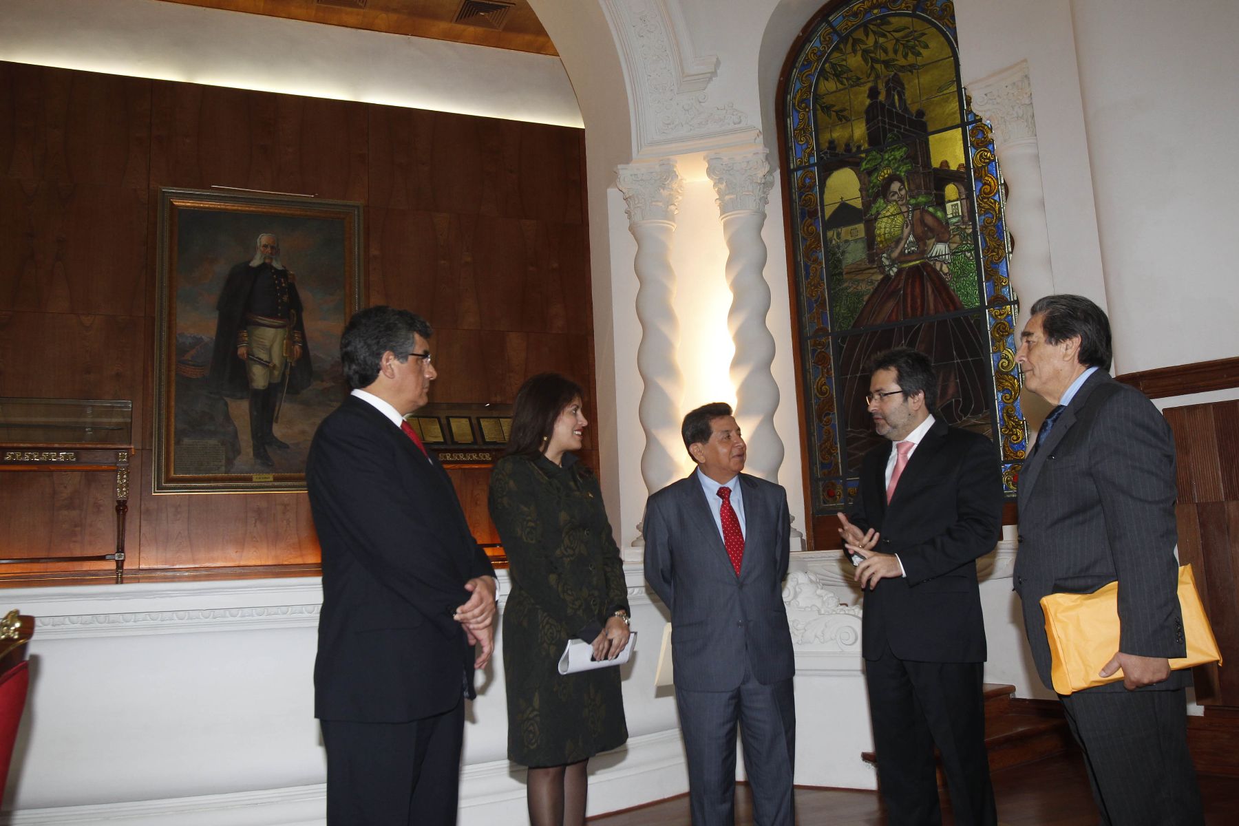 LIMA,PERU-AGOSTO 27.En Palacio de Gobierno, el Presidente del Consejo de Ministros, Juan Jiménez Mayor, se reúne con dirigentes del partido político Perú Posible con el objetivo de recoger sus iniciativas para garantizar el crecimiento económico del país.
 Foto: ANDINA/Prensa Presidencia