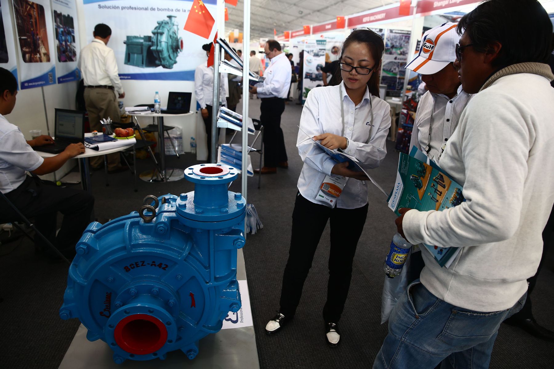 AREQUIPA,PERÚ-17 SETIEMBRE.Feria tecnologica EXTEMIN en el marco de la 31 Covención Minera PERUMIN 2013 en el Centro de Covenciones Cerro Juli-Arequipa.Foto: ANDINA/Jack Ramón