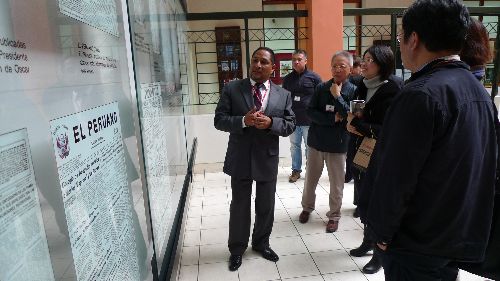 Delegación de periodistas de la Asociación de Medios Online de Beijing visitó Editora Perú. ANDINA/Juan Carlos Guzmán